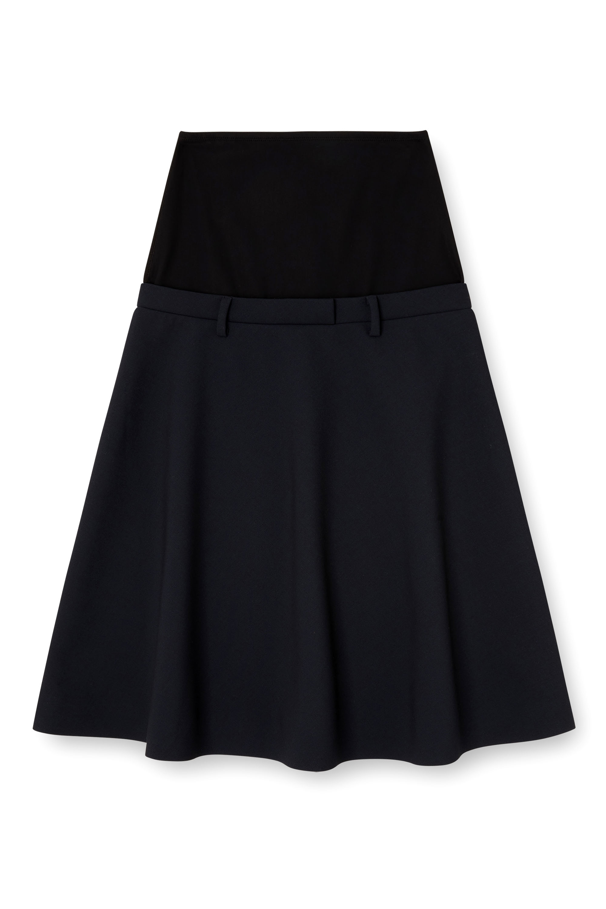 Diesel - O-GRACE-BOND, Jupe taille basse en tissu contrecollé néoprène Femme in Bleu - 3