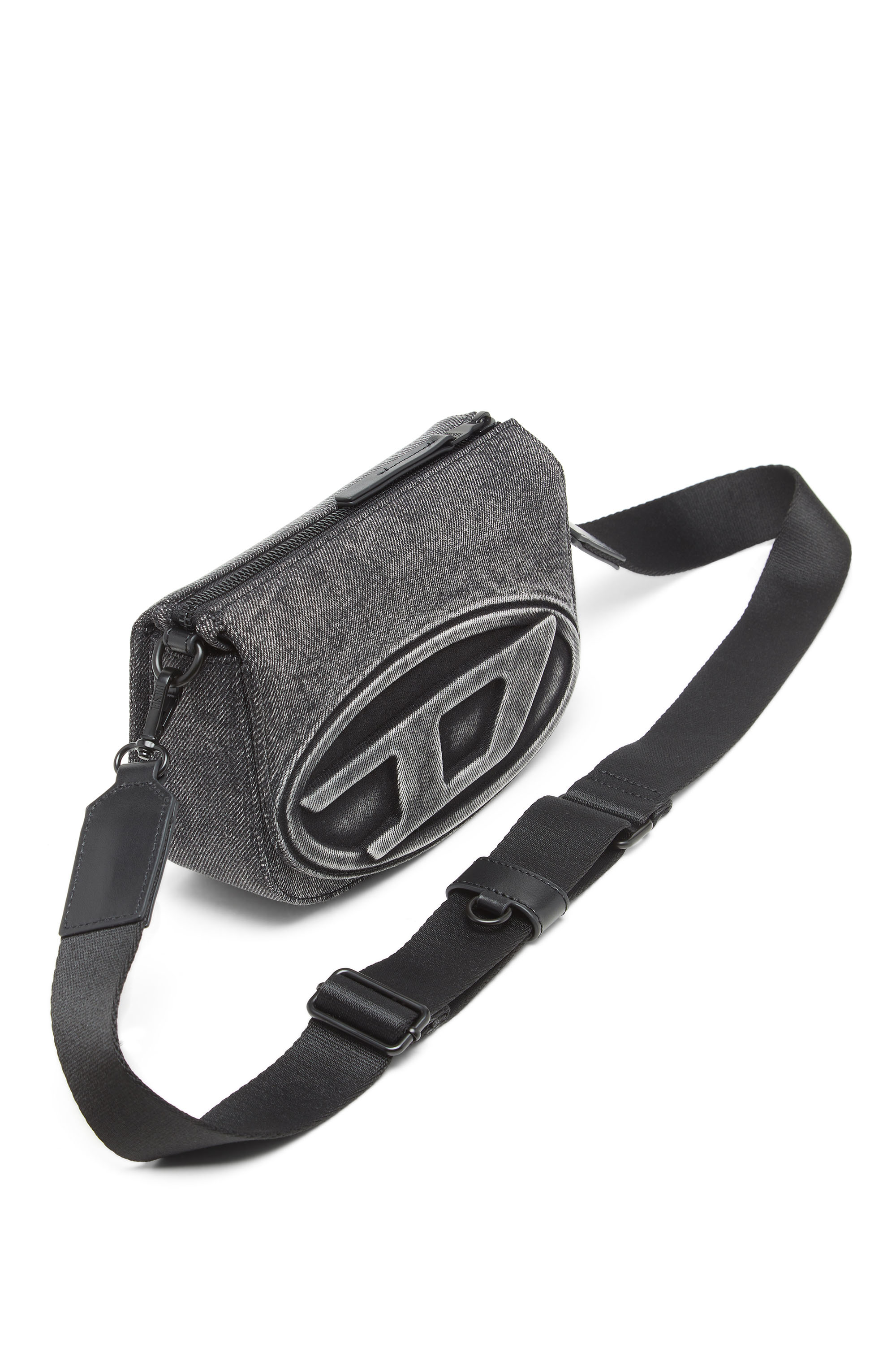 Diesel - 1DR CAMERA BAG, 1DR-Sac pour appareil photo en denim délavé Mixte in Gris - 5