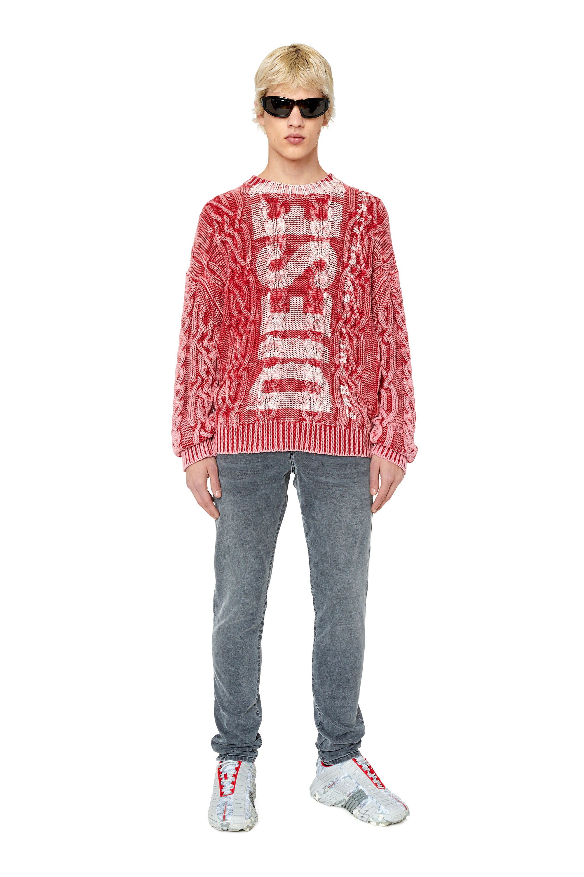 GQ602◇JELADO : 24ss 391SB Overall ◇M D-STRUKT-Z-NE Man: Slim Black/Dark grey Jeans | Diesel ®