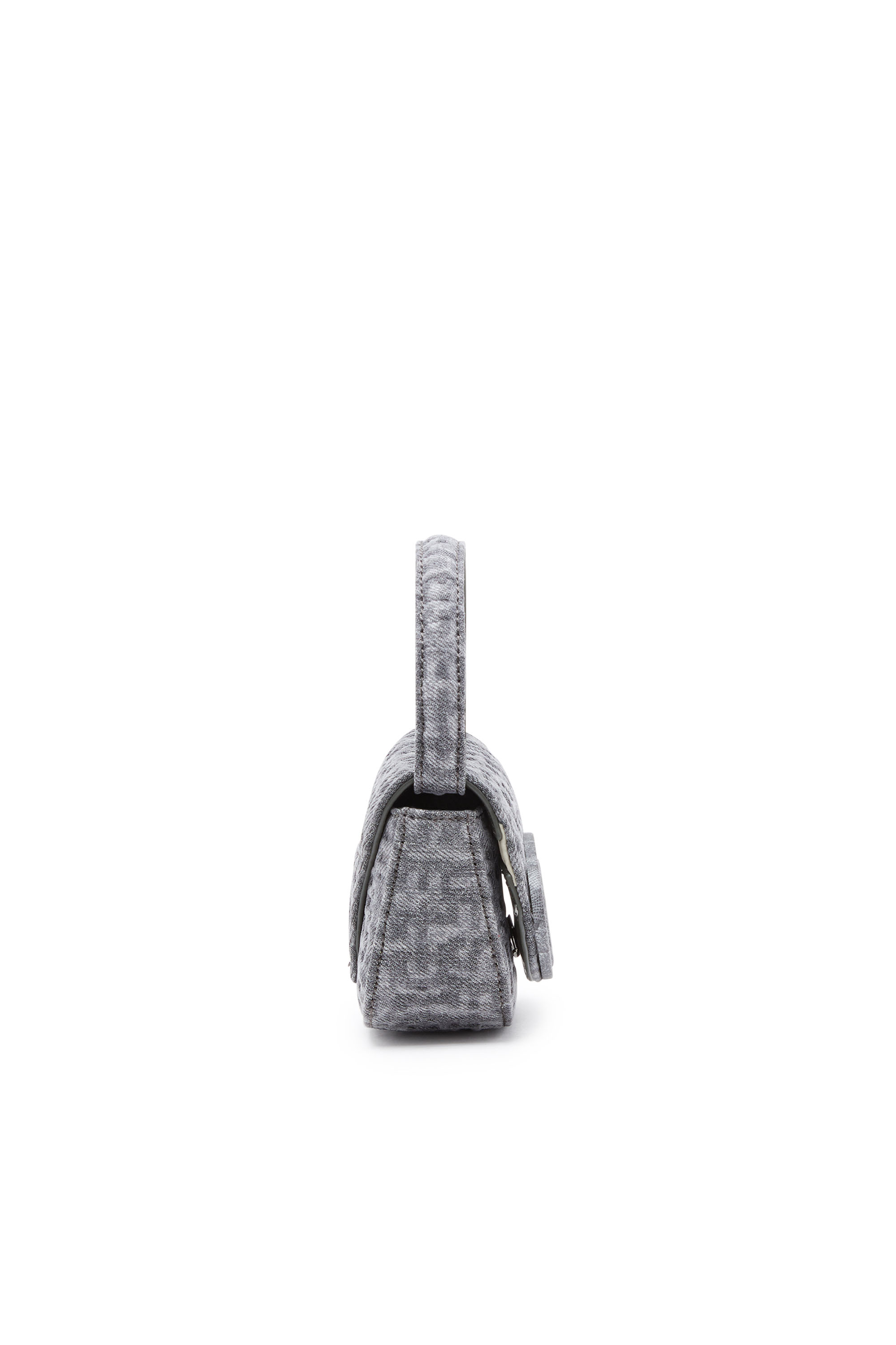 Diesel - 1DR XS, 1DR XS - Minibolso icónico de denim monograma Mujer in Gris - 4