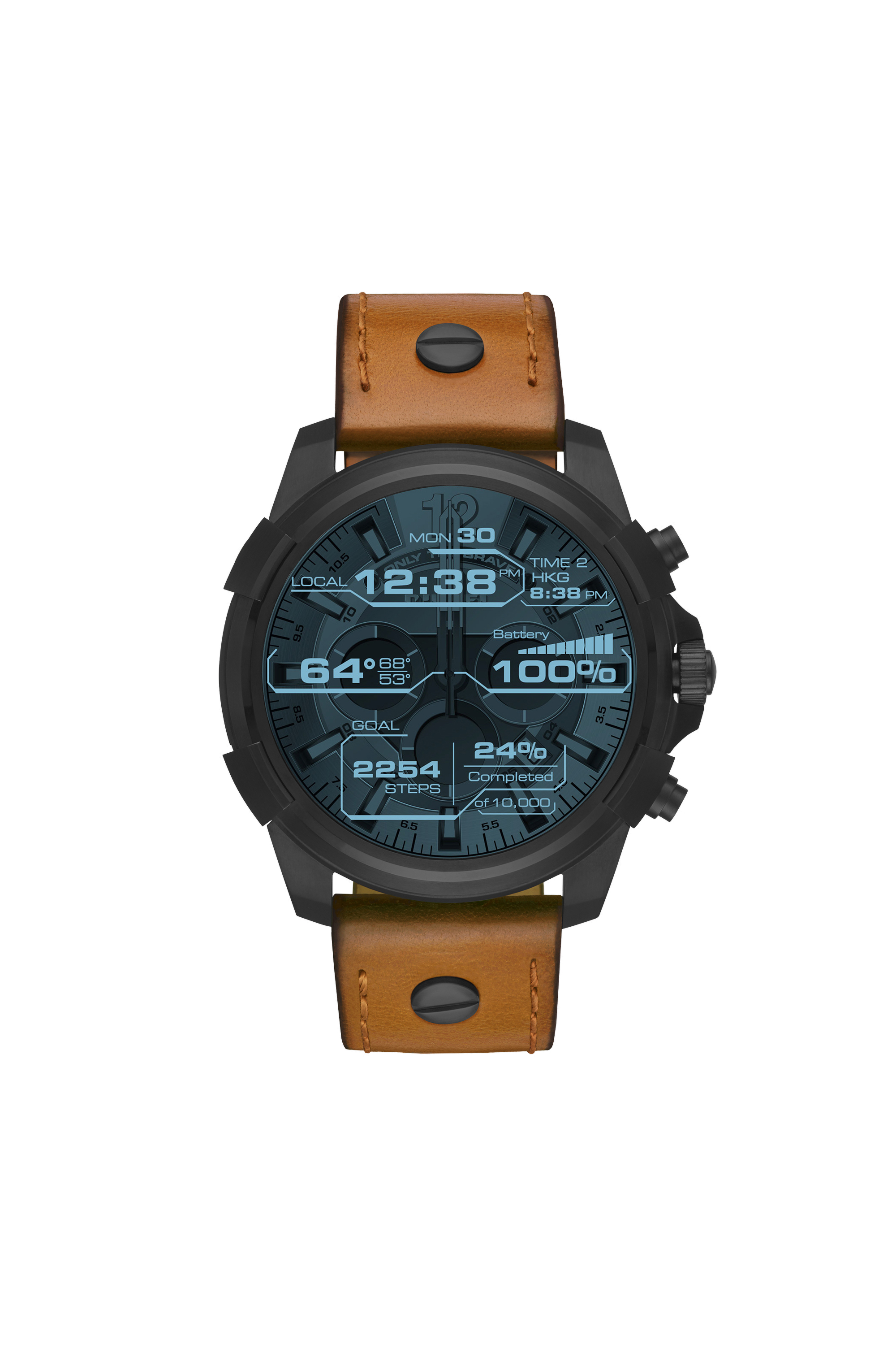Diesel - DT2002, Smartwatch con pantalla t&aacute;ctil y correa marr&oacute;n, 48&nbsp;mm Hombre in Marr&oacute;n - 4