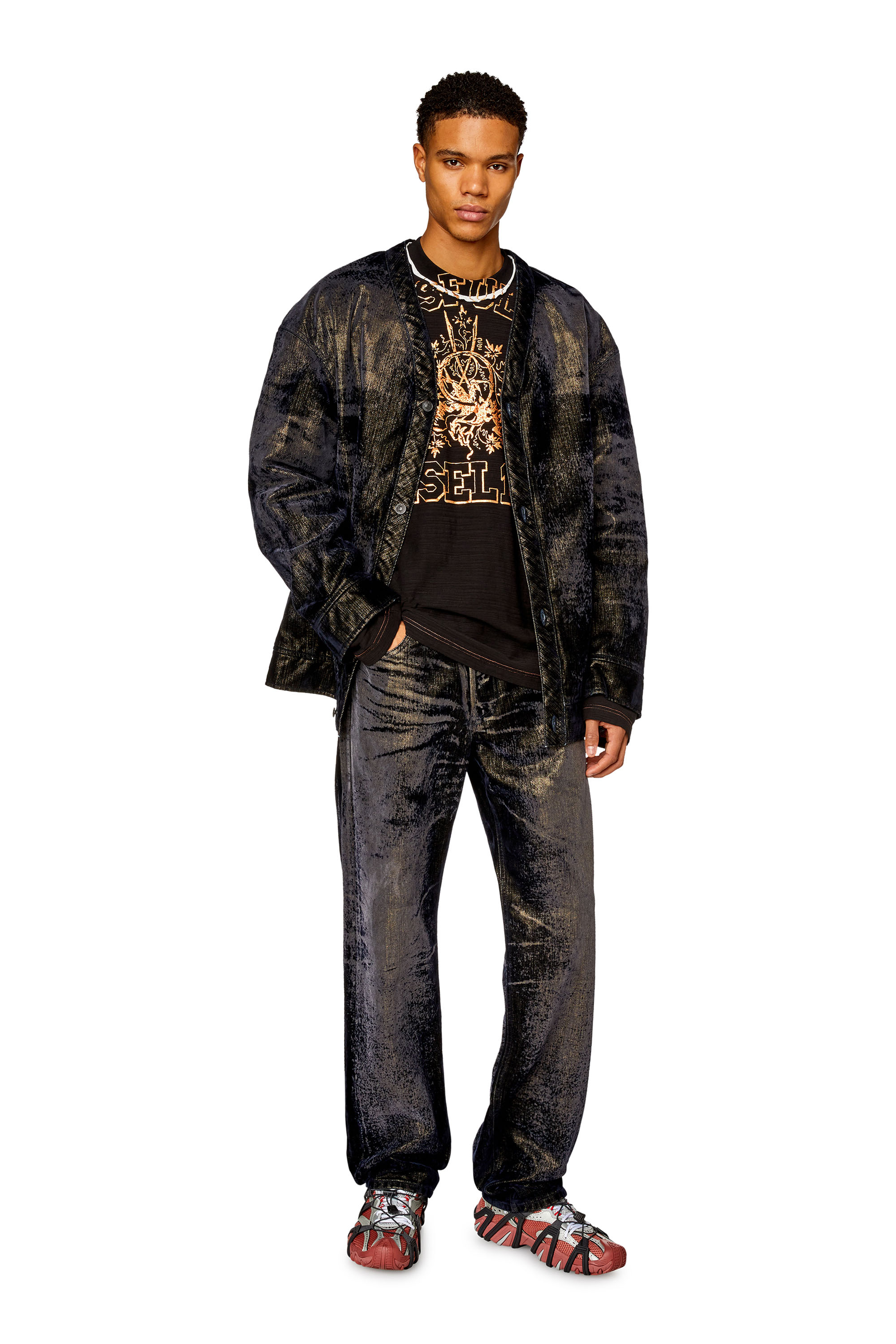 Diesel - D-CONF-S, Chaqueta de denim brillante Hombre in Multicolor - 1