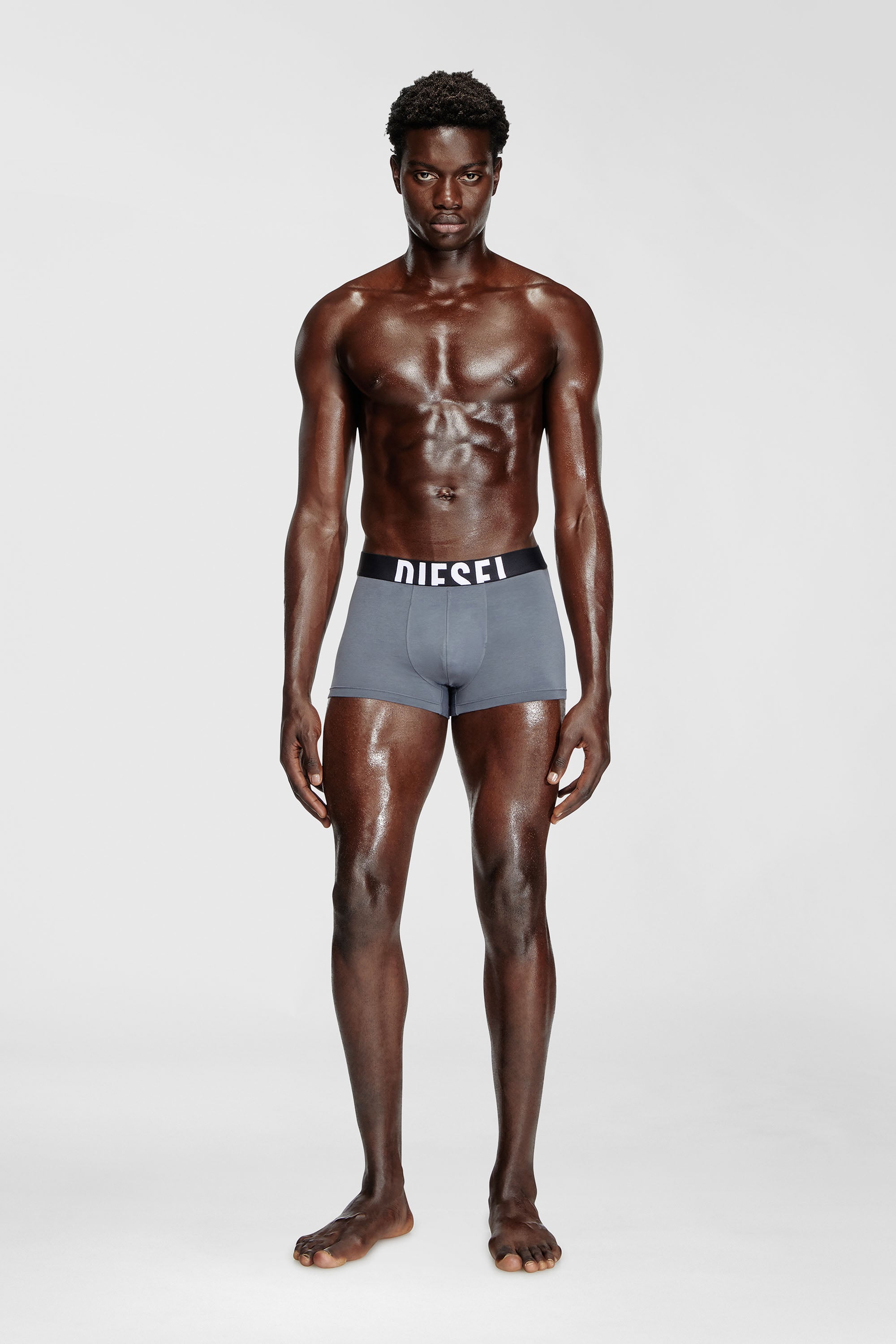 Diesel - DAMIEN-D-POP-3PACK-40, Male's Three-pack boxer briefs in stretch cotton in Grey/Black - 2