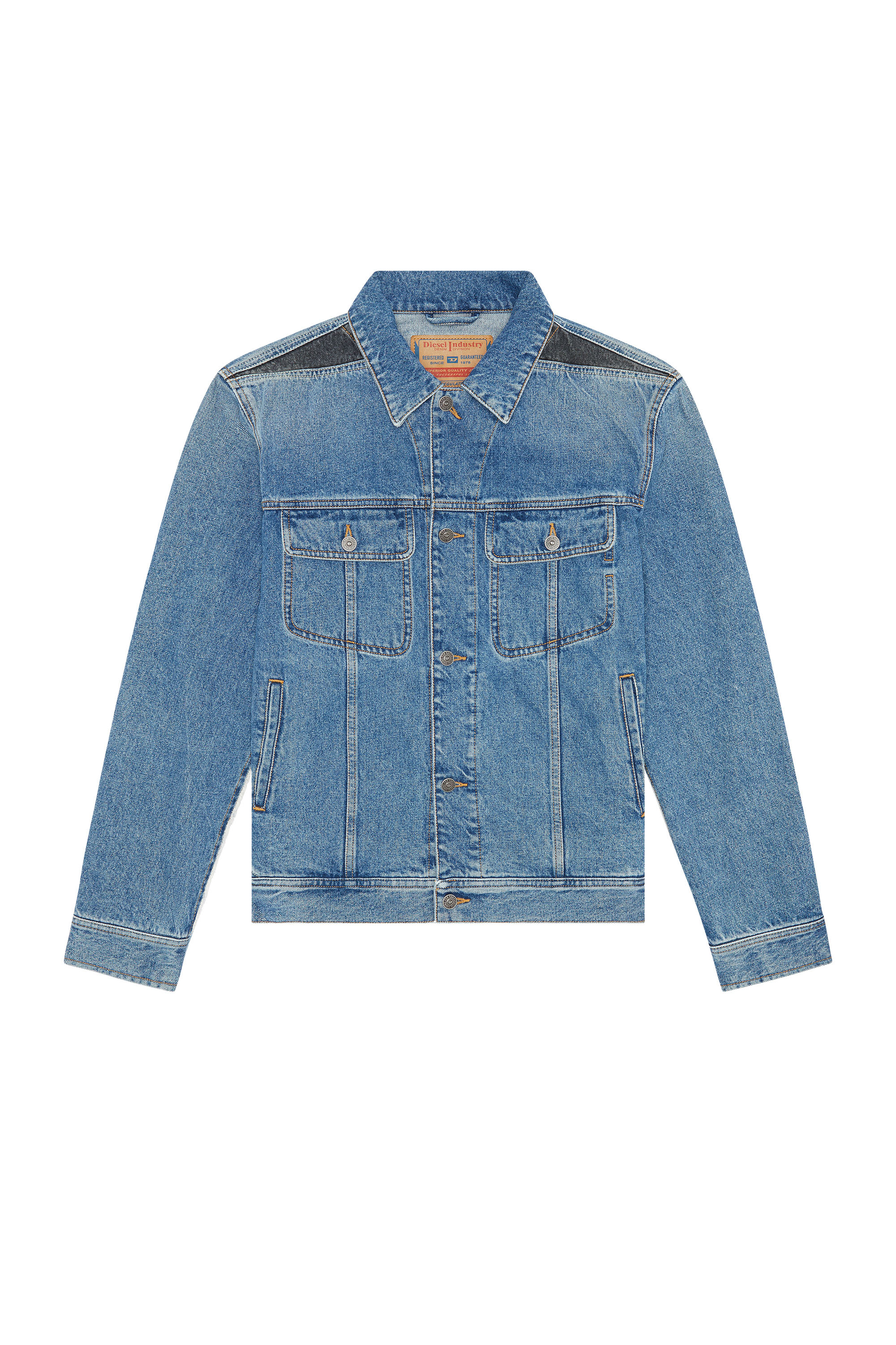 D-BARCY-RS Man: Regular-fit trucker jacket with inserts | Diesel
