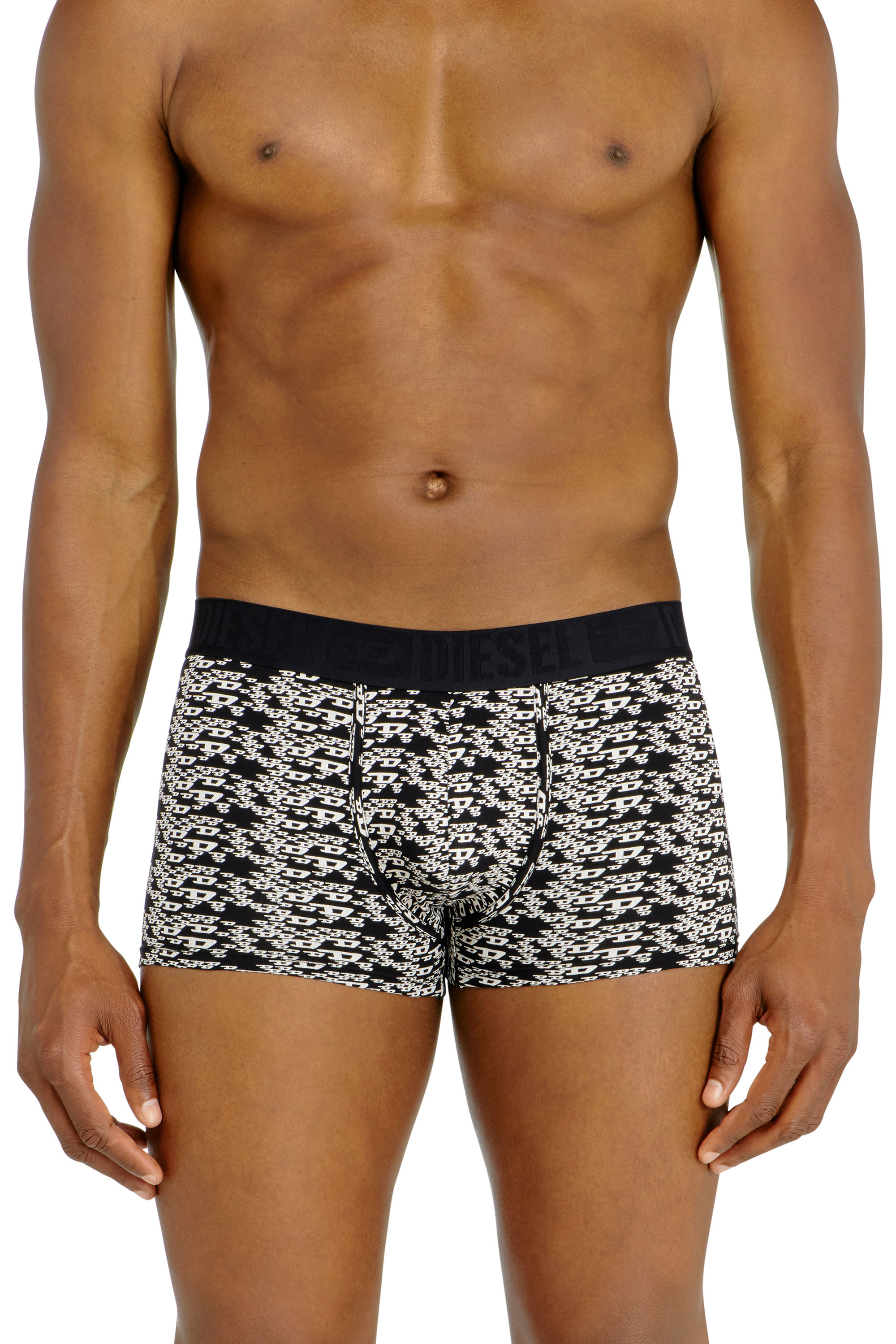 Diesel - MIKE-D-CORE-3PACK, Male's Set of three stretch cotton trunks with all-over print in Black/White - 3