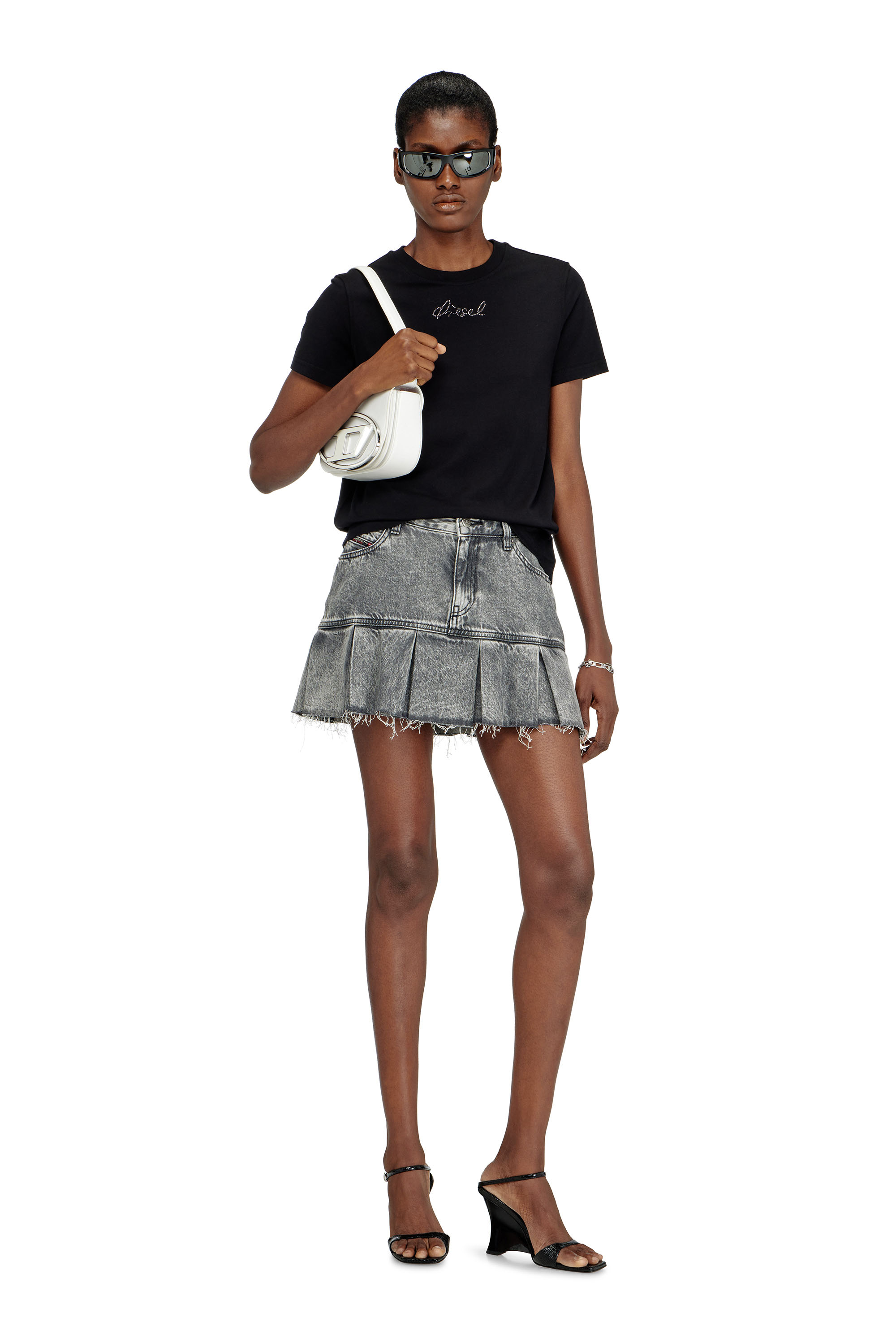 Diesel - 1DR, Female's 1DR-Iconic shoulder bag in nappa leather in White - 2