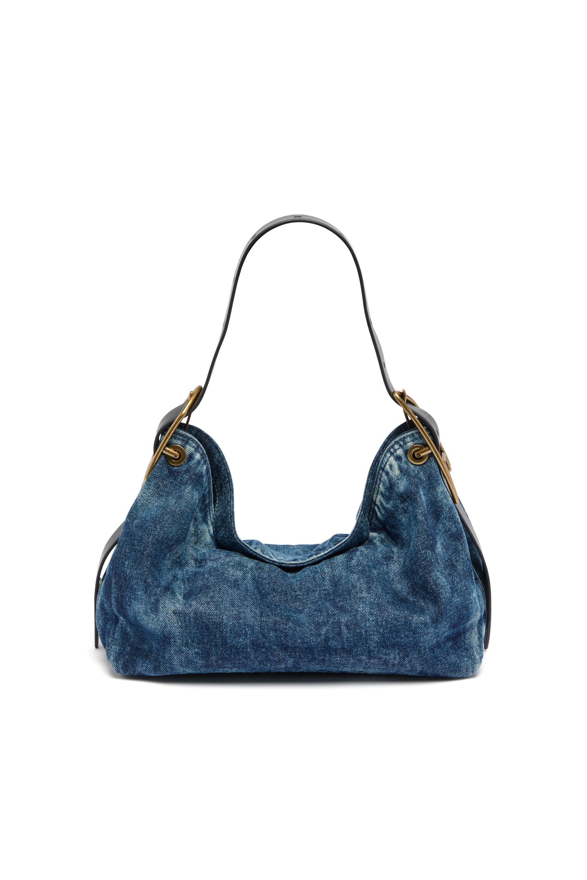 Diesel - D-LINE HOBO S, D-Line-Sac &agrave; bandouli&egrave;re en denim Femme in Bleu - 1
