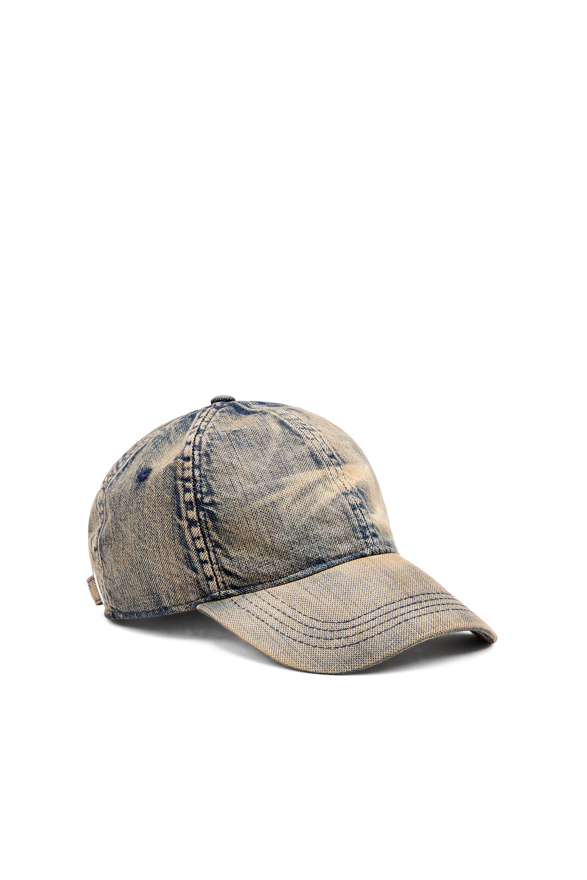 Diesel - C-ADOC, Gorra de b&eacute;isbol en denim solarizado Hombre in Azul marino - 1