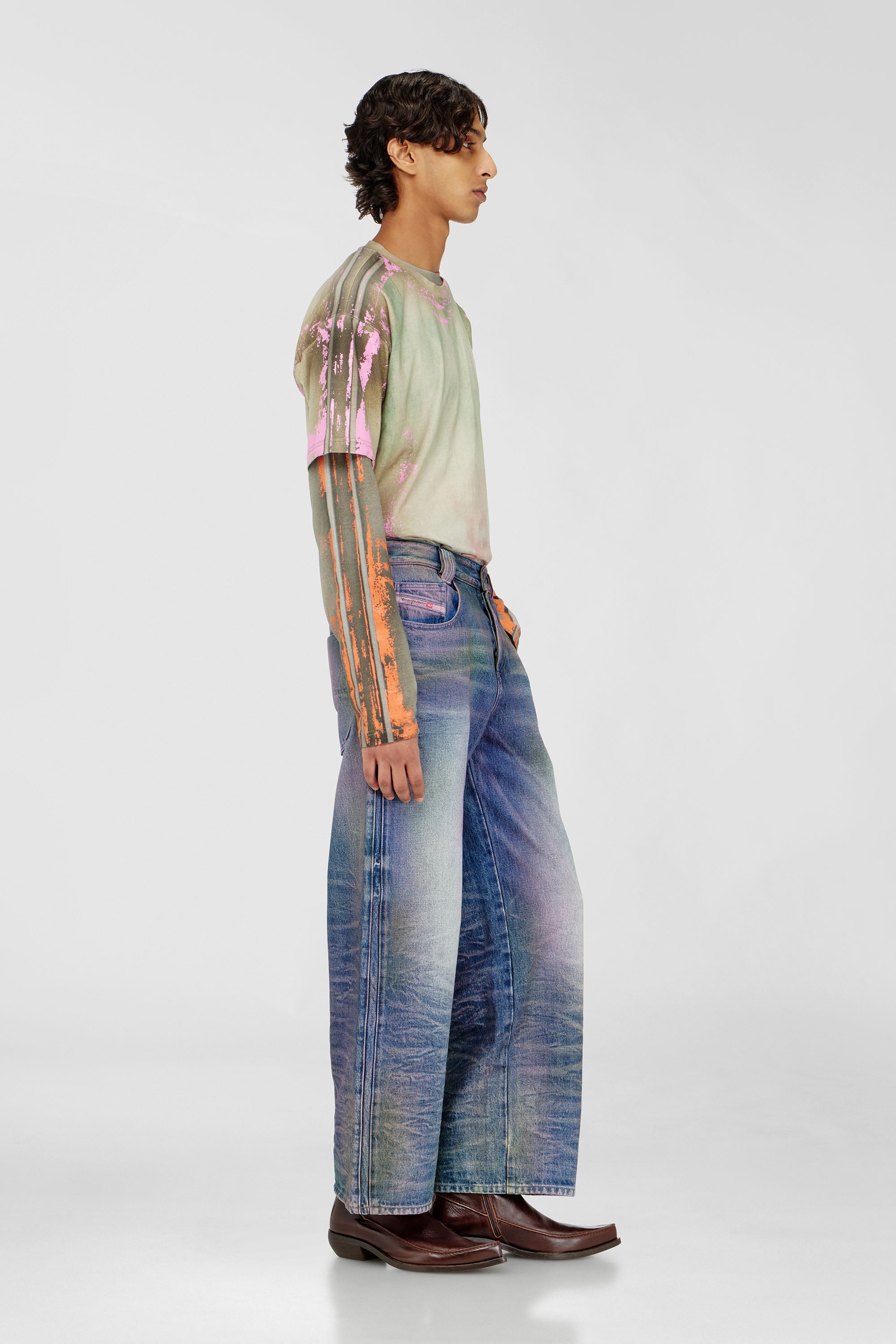 Diesel - Unisex's Relaxed Jeans 1982 D-Hakou 007FW, Medium Blue - 2