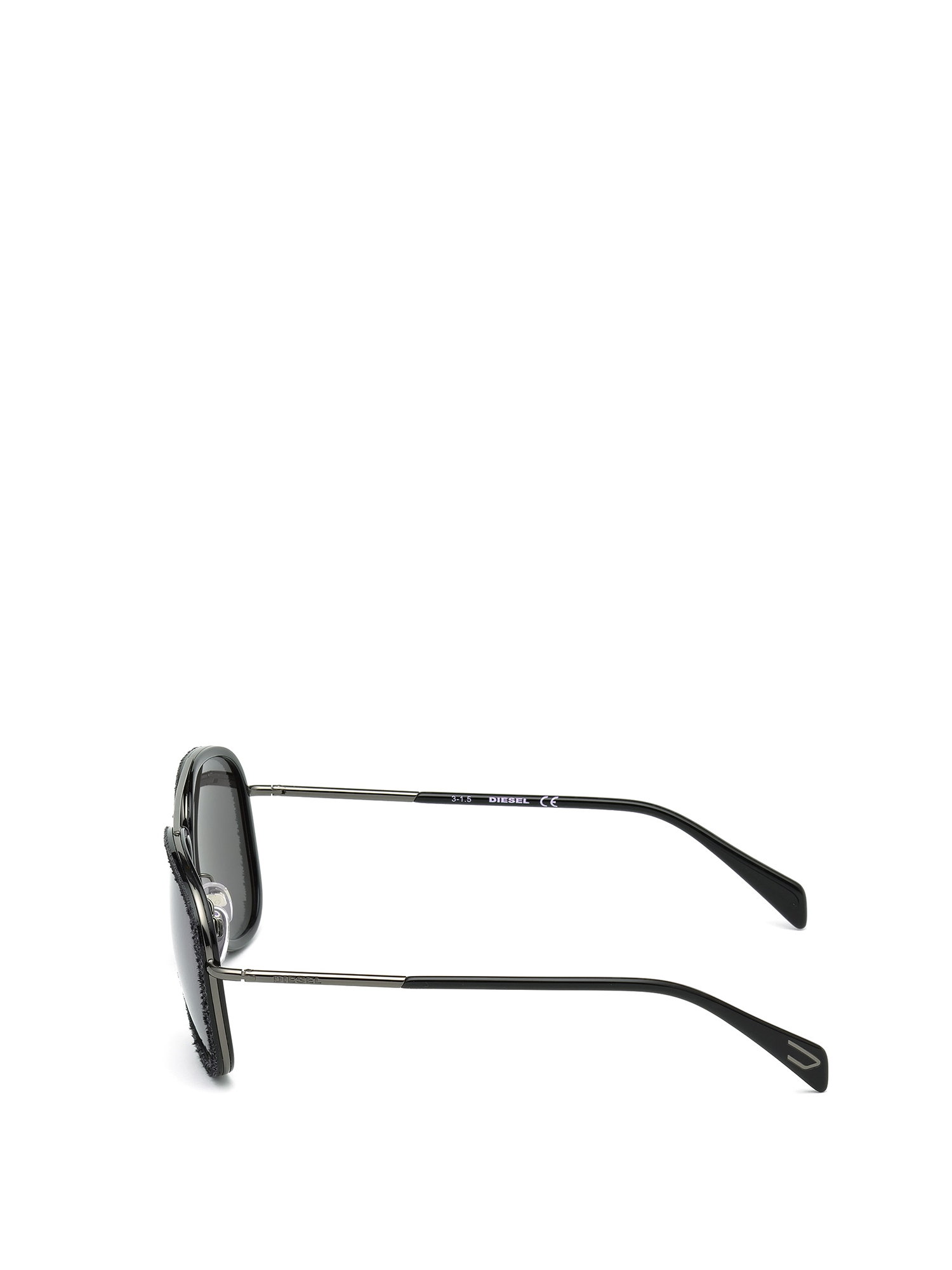 Diesel - DL0167, Gafas de doble puente con patillas finas Unisex in Negro - 4