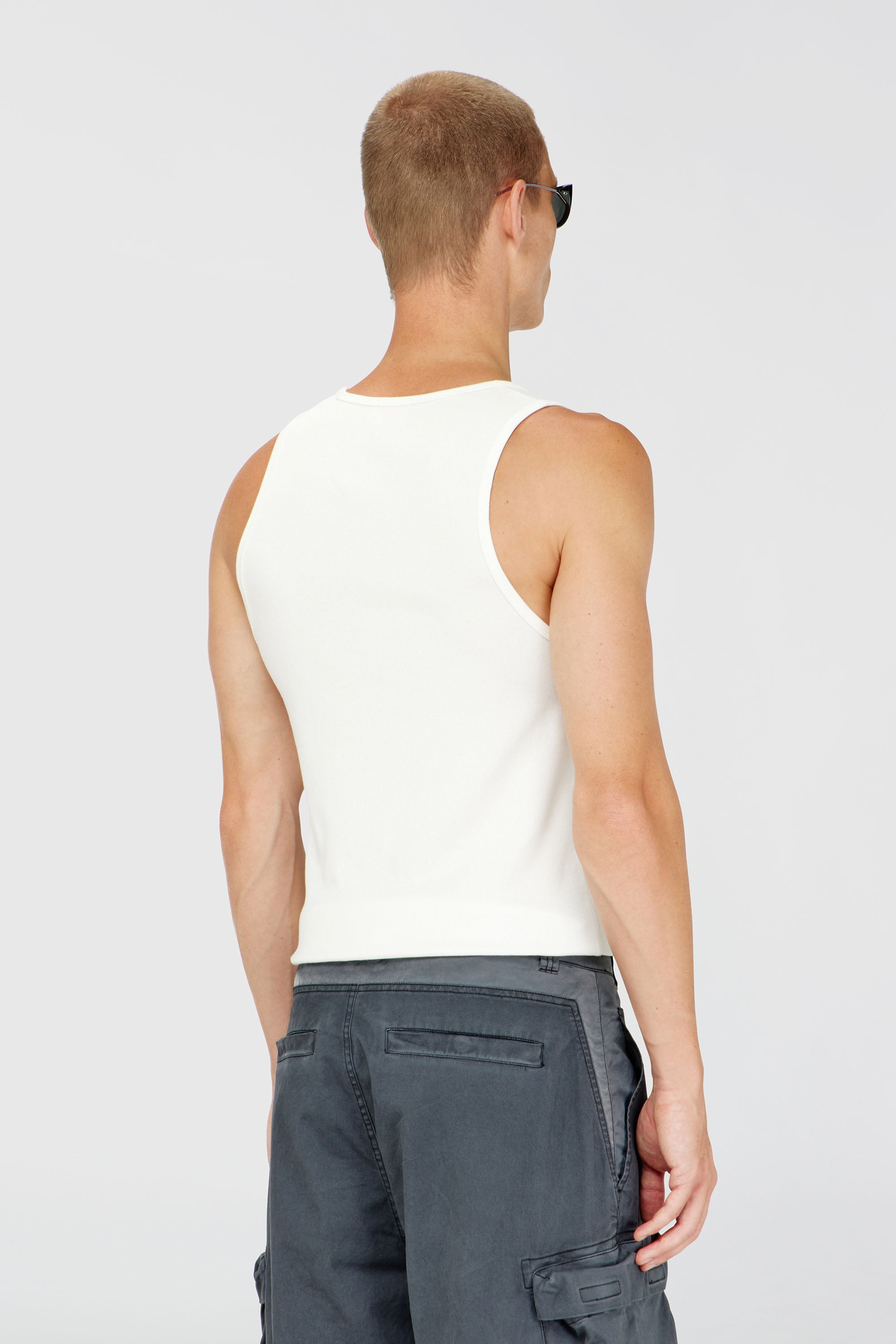 値下げ‼️DIESEL タンクトップ ホワイト Men's Cotton tank top with logo | White | Diesel US