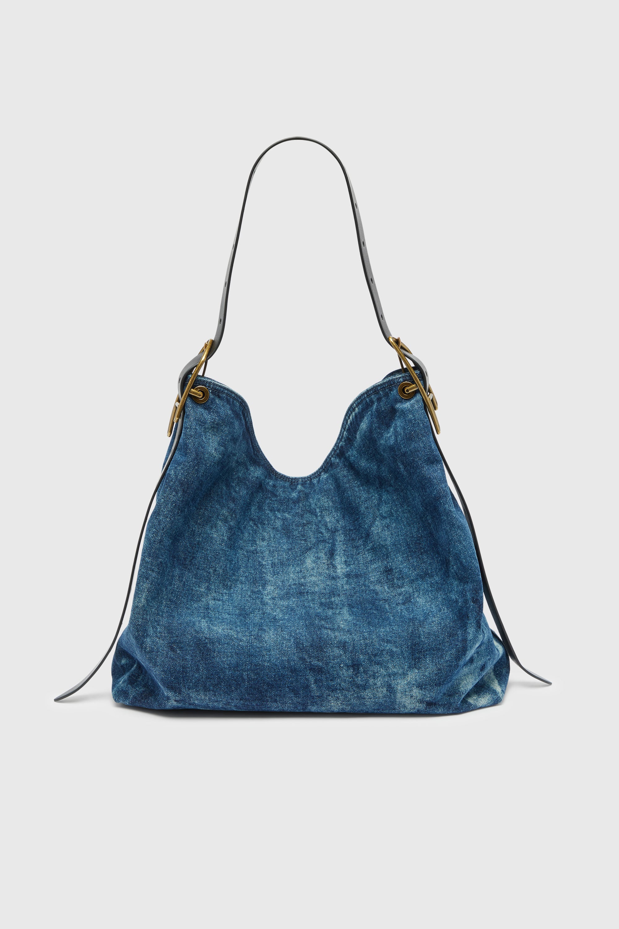 Diesel - D-LINE HOBO L, Woman's D-Line Denim Hobo Bag in Medium blue - 2