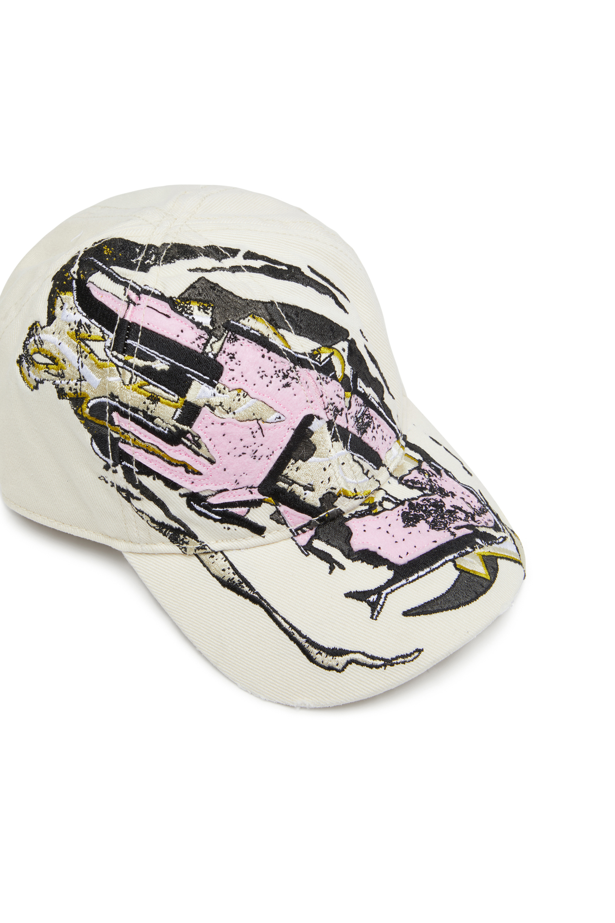 Diesel - C-EIFFEL, Male's Baseball cap with bold Oval D in White - 3