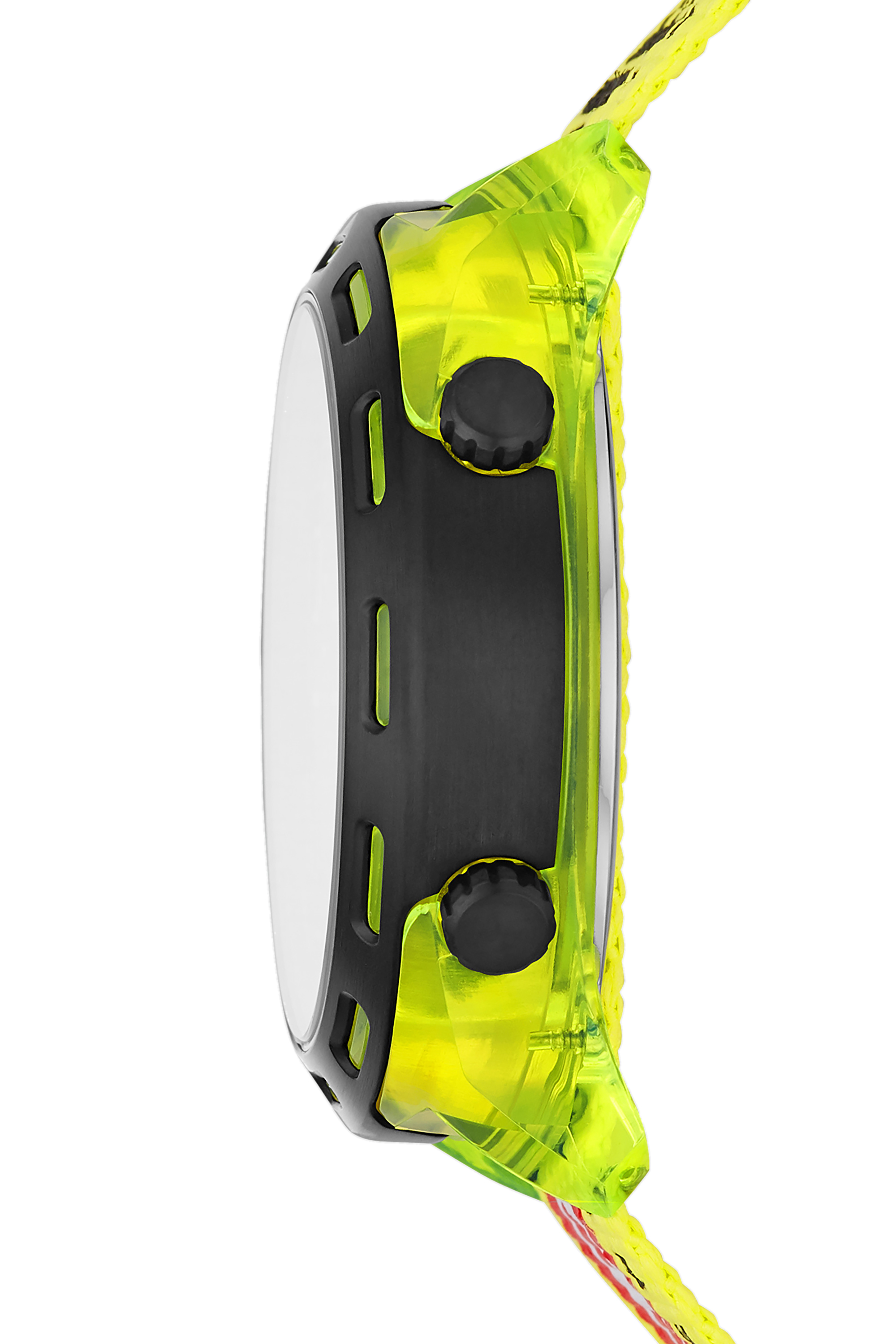 Diesel - DZ1895, Man's Crusher digital neon yellow nylon watch in Yellow Fluo - 2