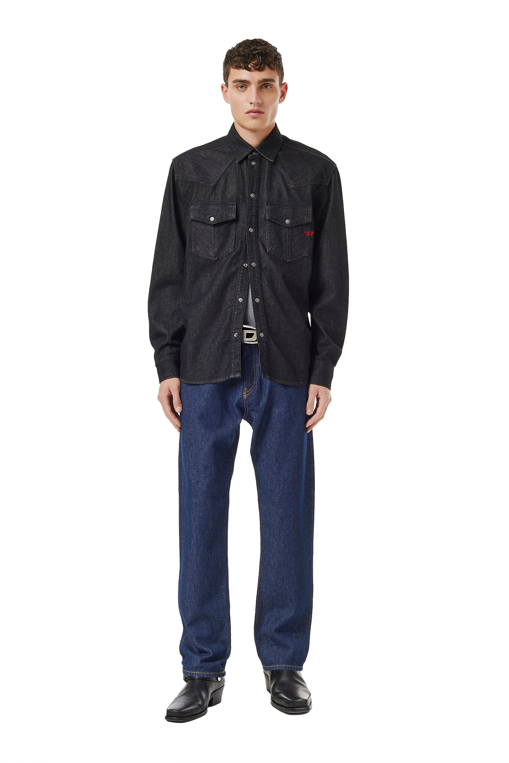 Diesel - Straight Jeans 2020 D-Viker Z9B85 Homme, Bleu Foncé - Image 3