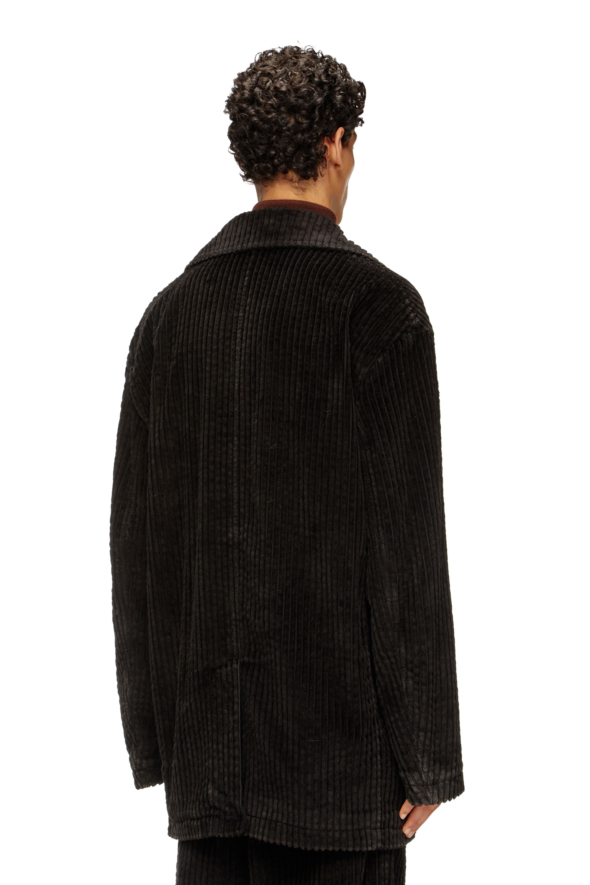 Diesel - W-OTIS, Caban en velours côtelé traité Homme in Marron - 5