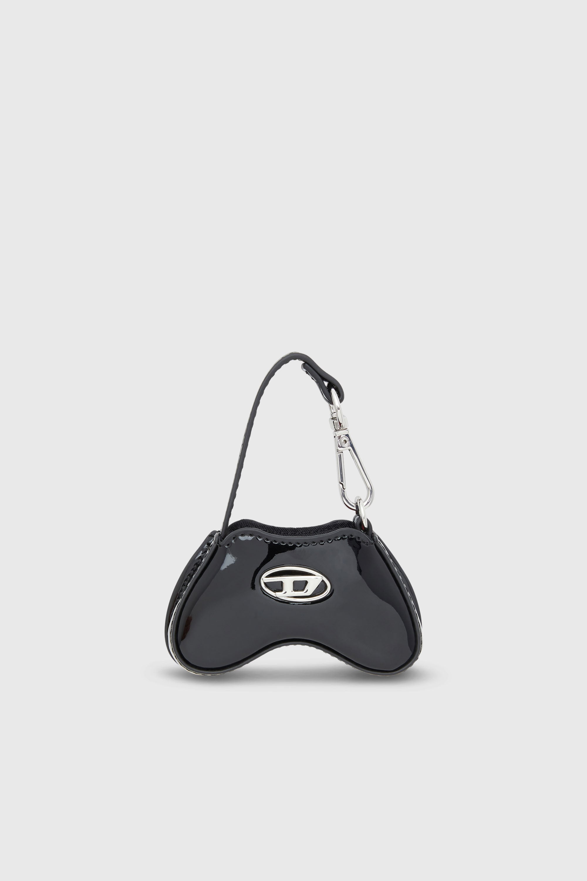Diesel - PLAY CHARMS, Female's Glossy bag charm with mirror in Black - 1