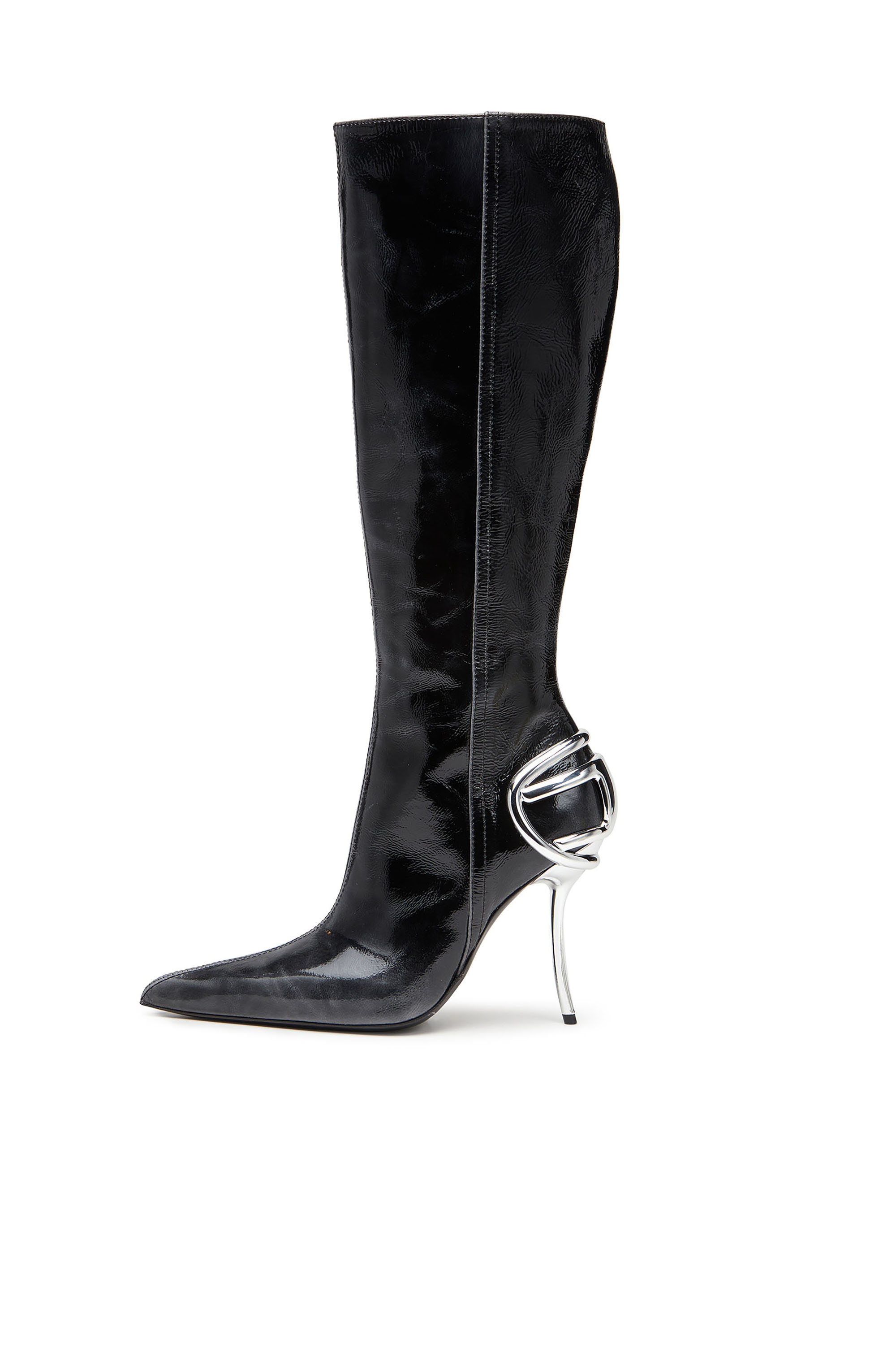 Diesel - D-TEN&HALF HB, Female's D-Ten&Half - Knee-high leather boots in Black - 2