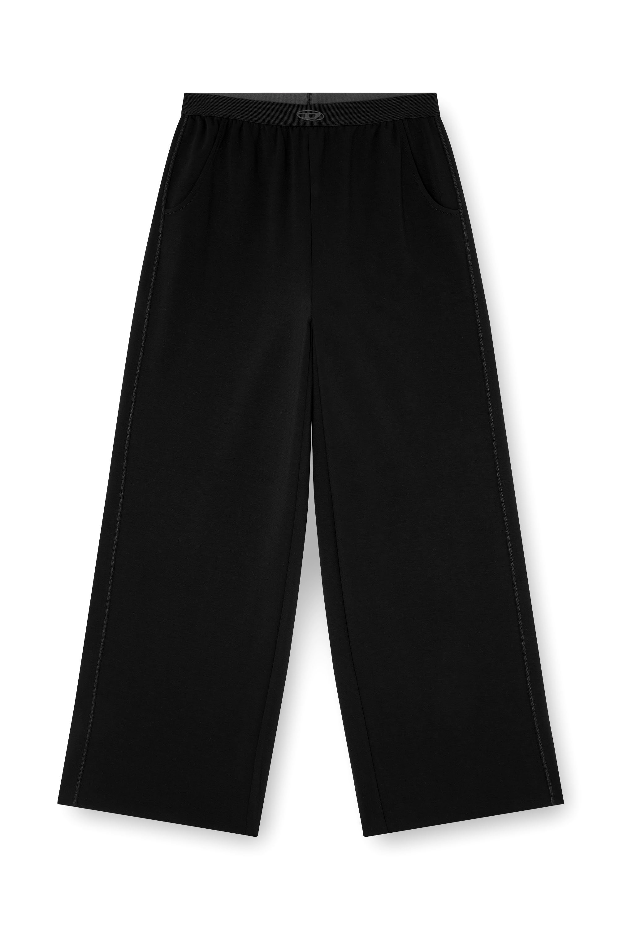 Diesel - ALYSA-UTLT, Pantal&oacute;n jogger en scuba el&aacute;stico ligero Mujer in Negro - 4