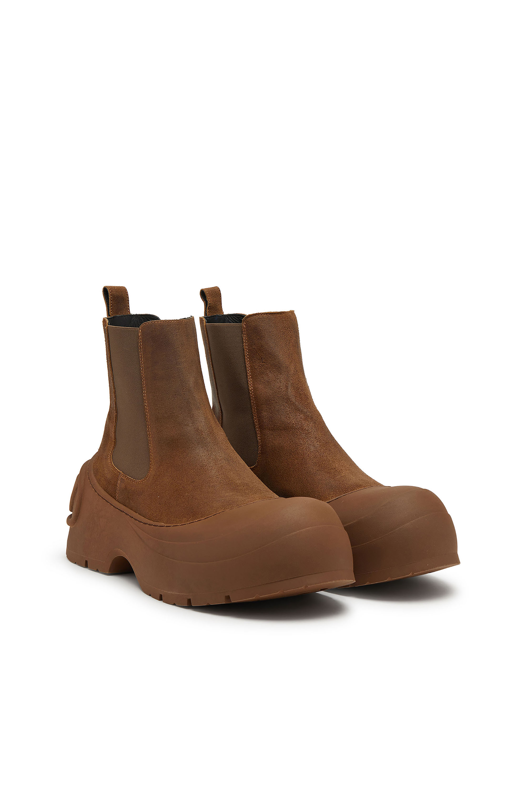 Diesel - D-DONALD BEATLE, D-Donald-Botas Chelsea en ante encerado y goma Hombre in Marrón - 3