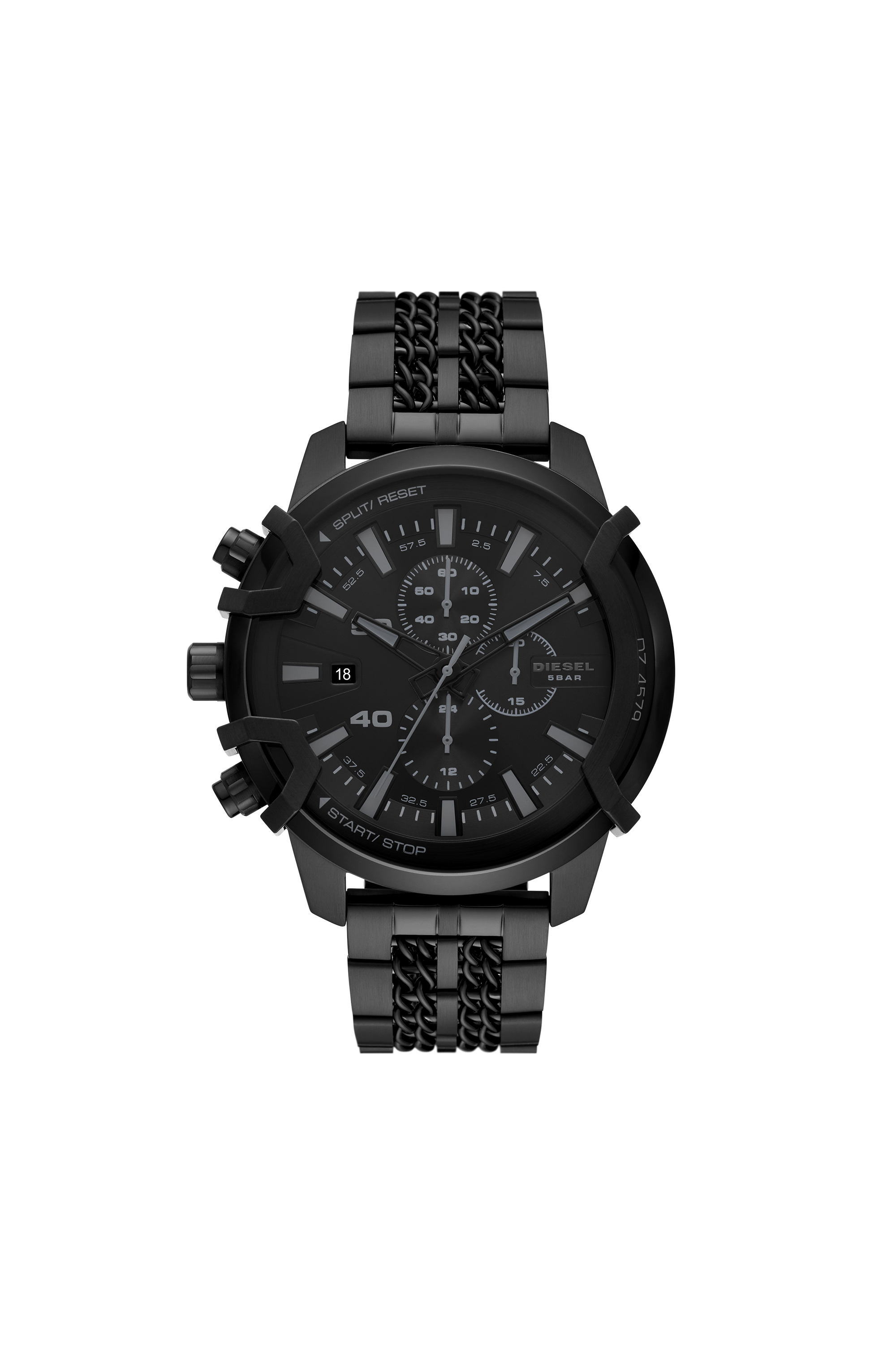 DIESEL DZ-4579 オールブラック　クロノグラフ　美品 DZ4579 Man: Griffed Chronograph Stainless Steel Watch | Diesel