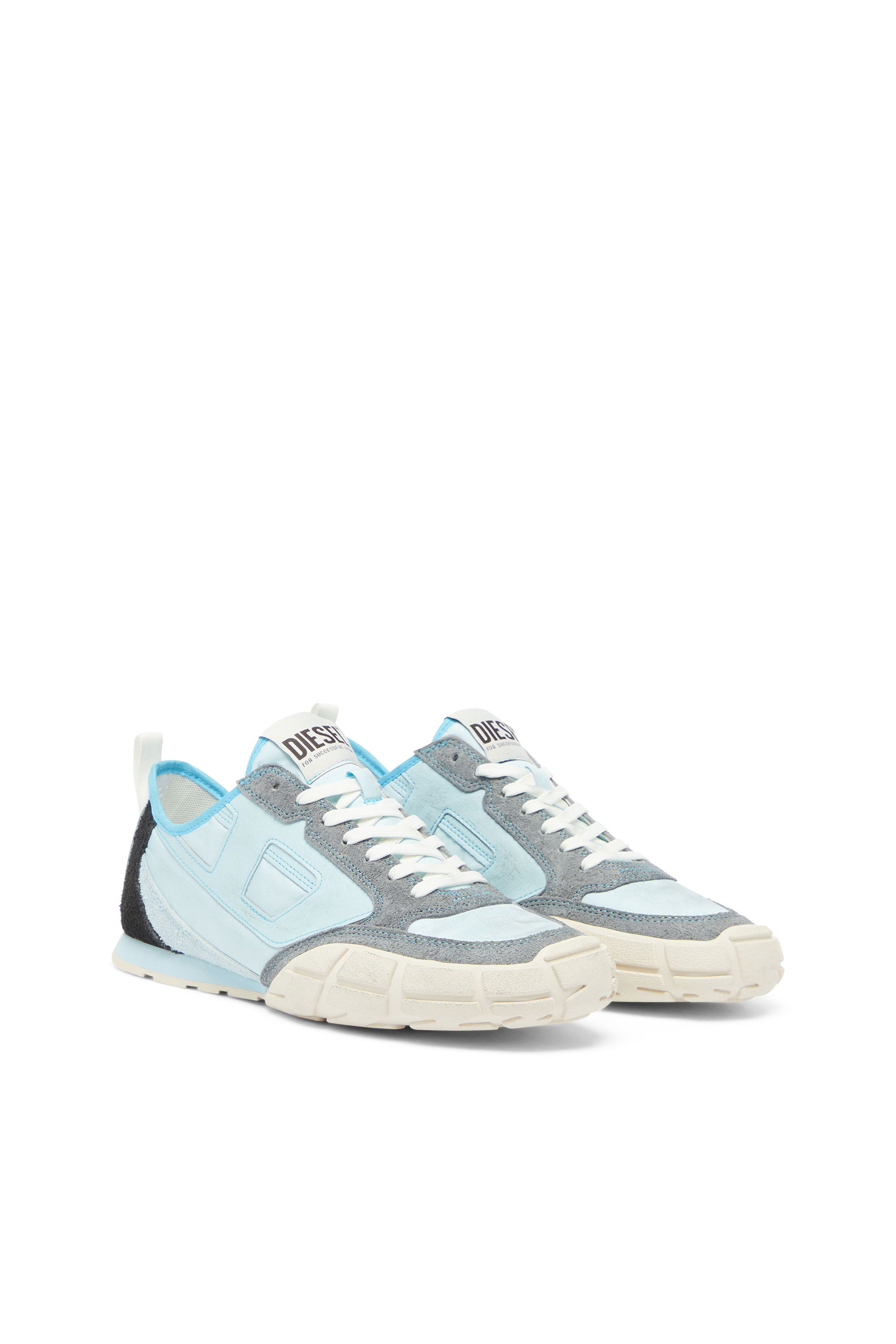 Diesel - S-PAGODHA LOW, S-Pagodha - Baskets en cuir et nylon Homme in Bleu - 2