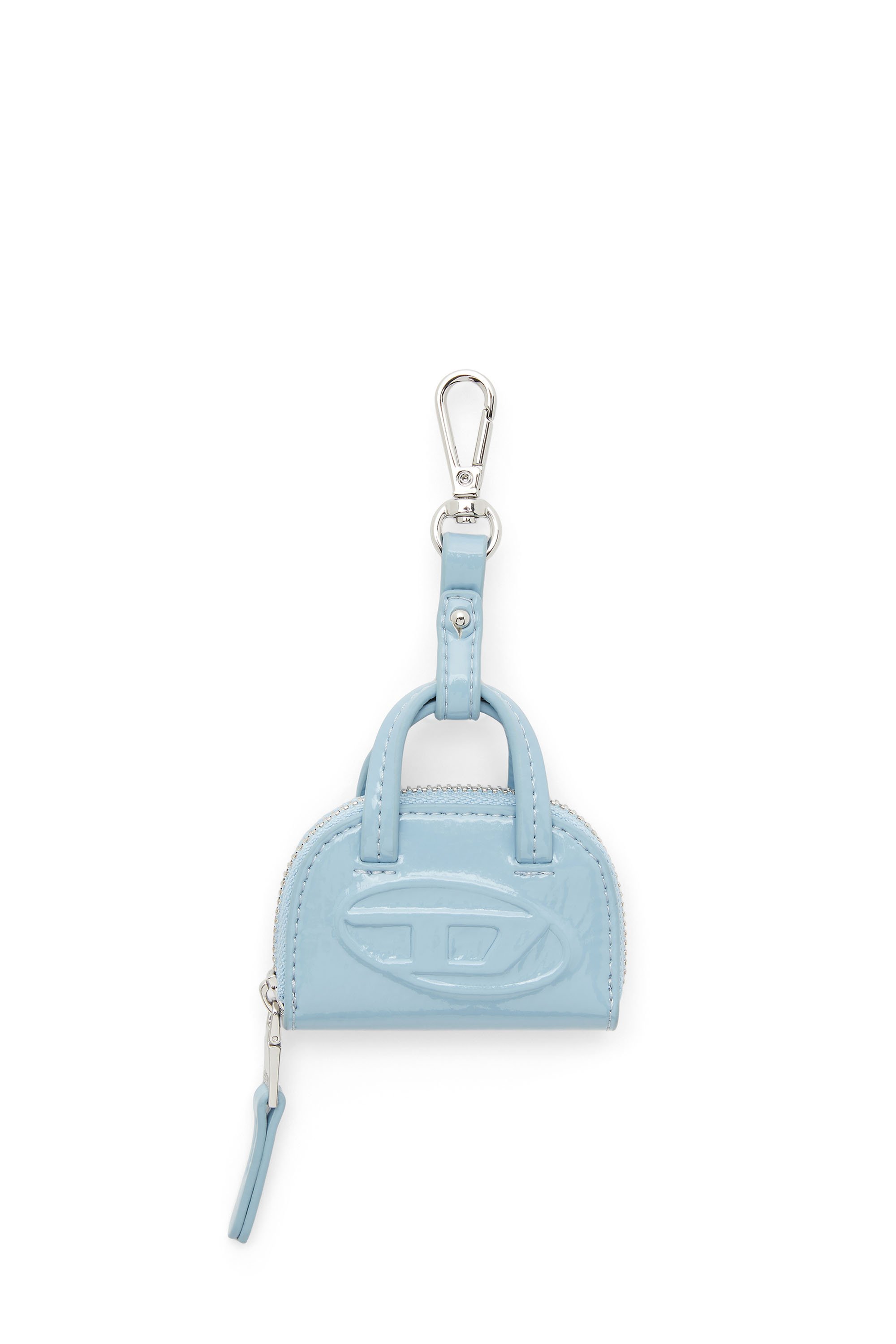 Diesel - 1DR DOME CHARMS, Porte-clés en naplak froissé et brillant Femme in Bleu - 1