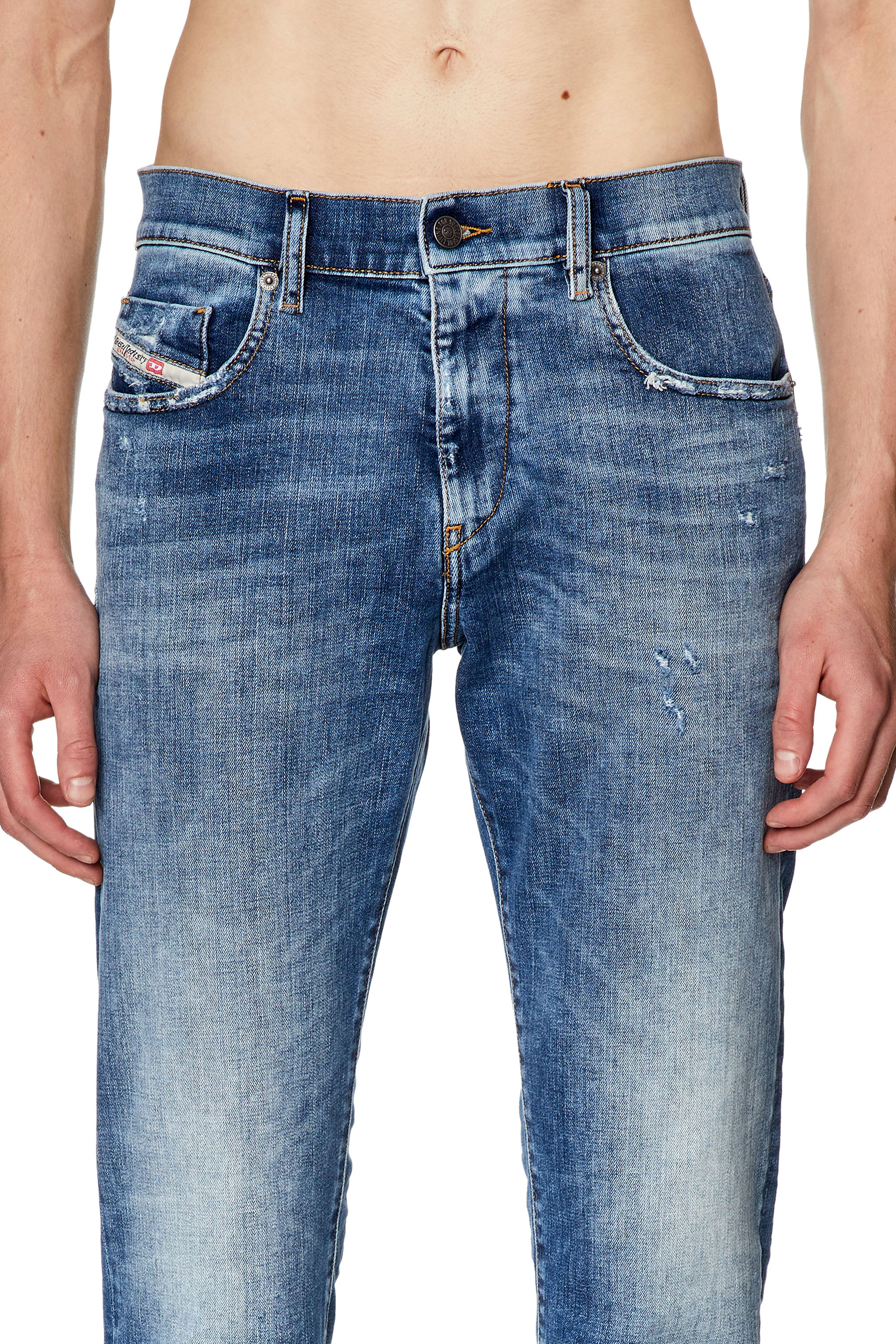 Diesel - Man's Slim Jeans 2019 D-Strukt 09G32, Medium blue - 3