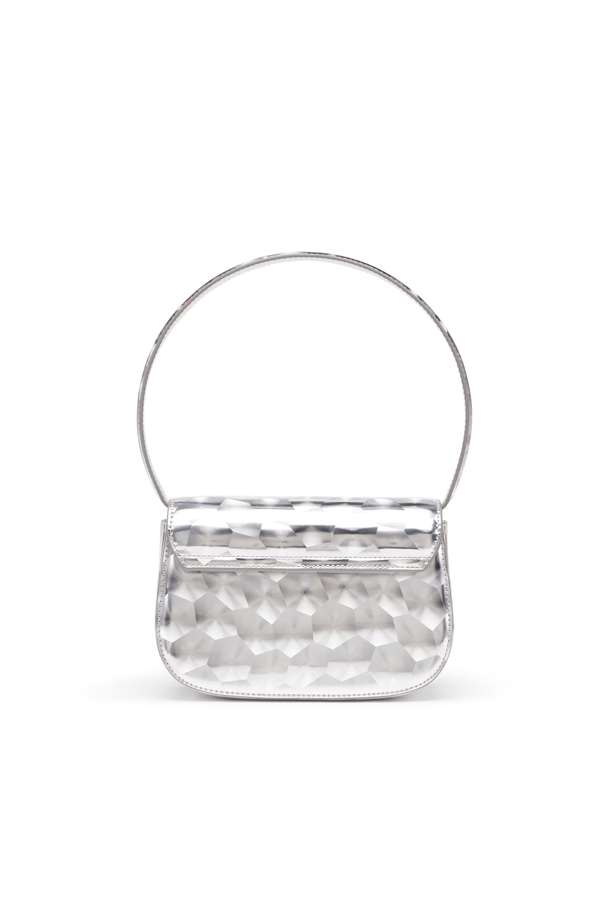 Diesel - 1DR, 1DR-Sac à bandoulière signature effet miroir Femme in Gris argenté - 4
