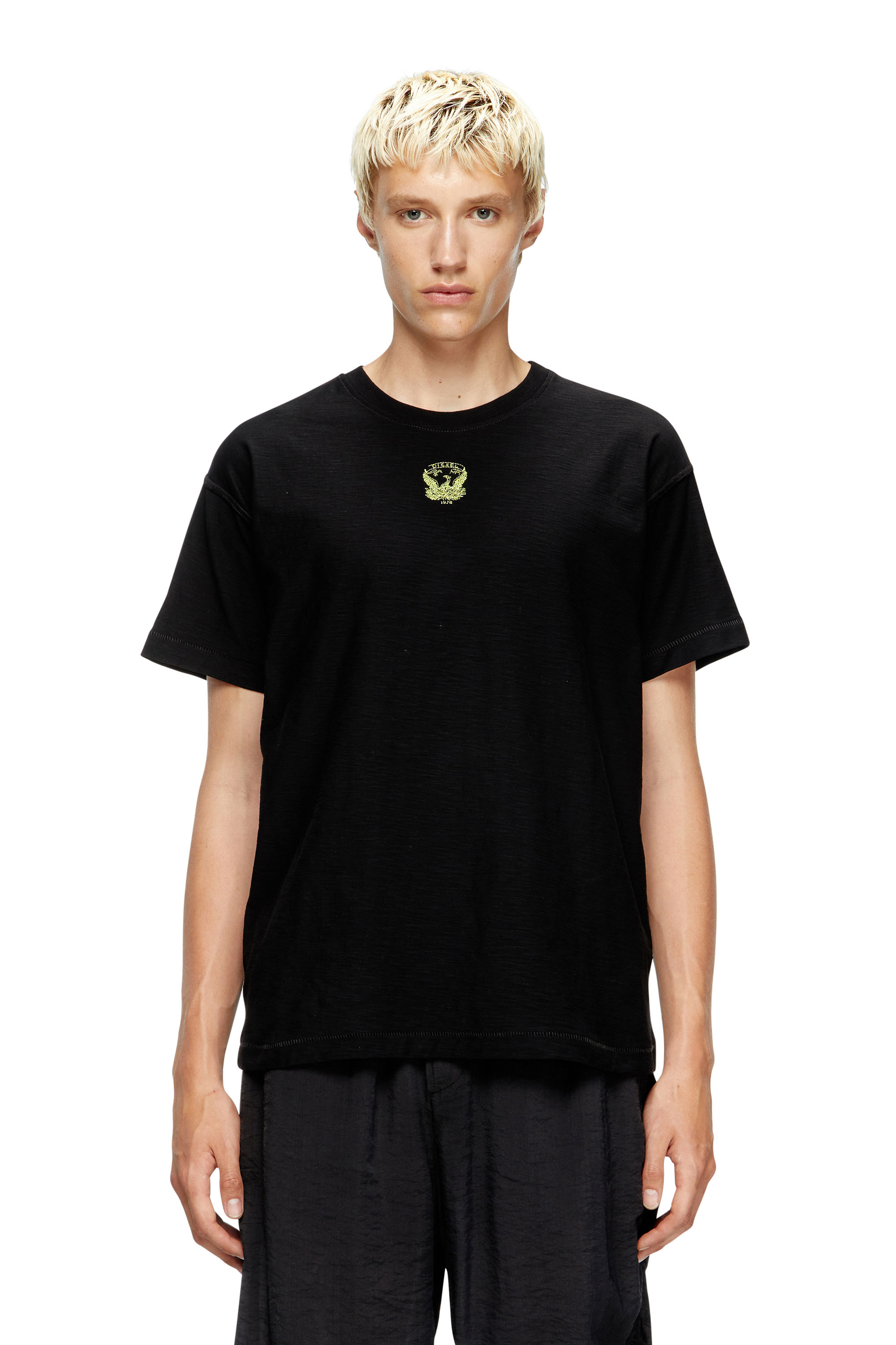 Diesel - T-NORM-T13, Man's Sweatshirt with embroidered phoenix in Black - 1