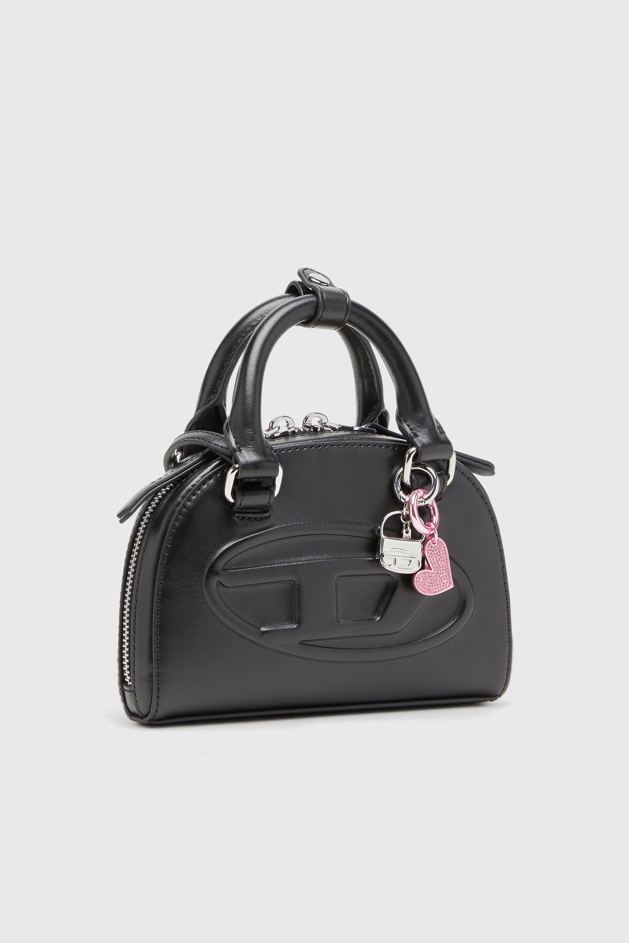 Diesel - 1DR DOME CROSSBODY XS, 1DR Dome-Bolso bowling slim de piel napa Mujer in Negro - 2