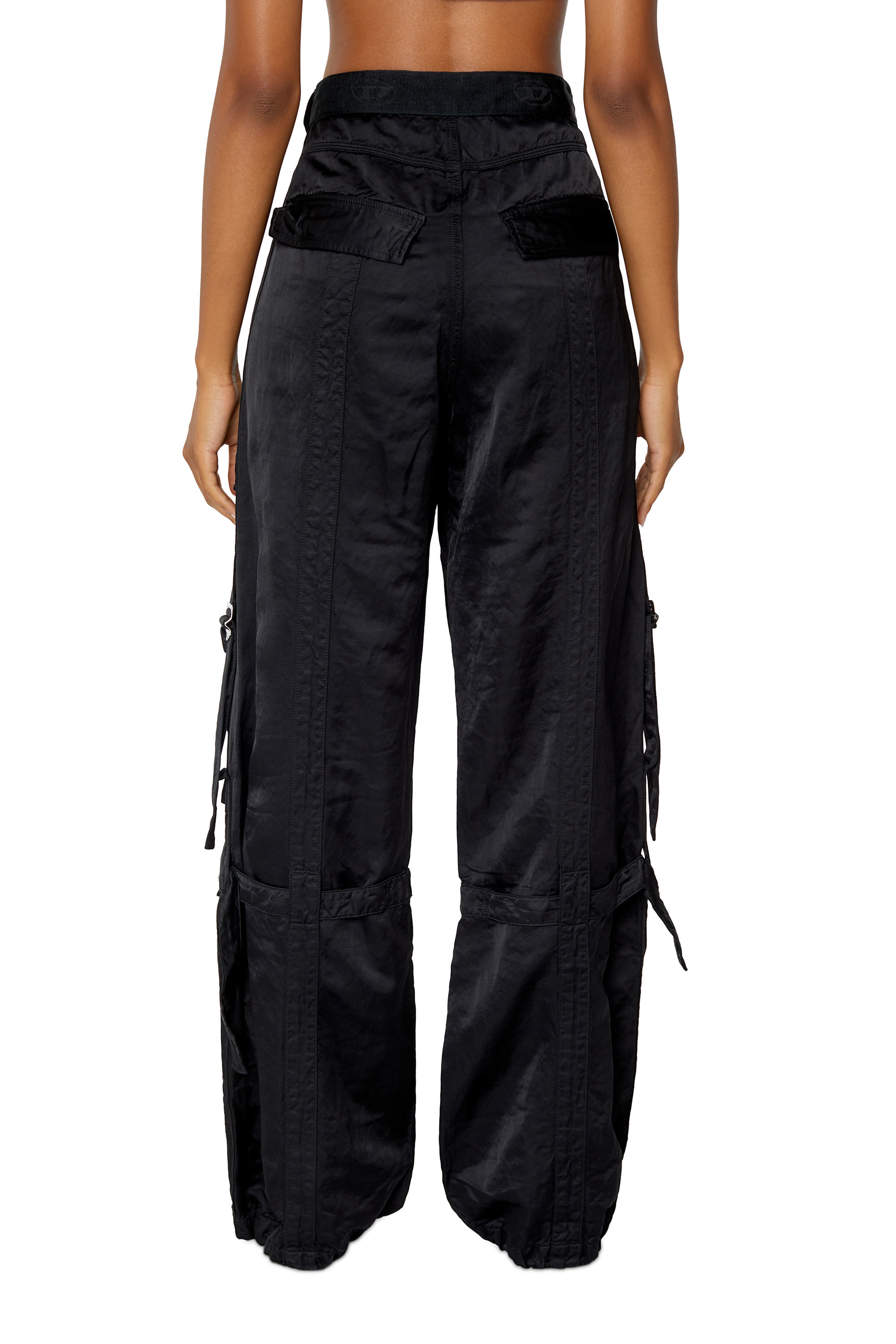 paltarou P-MALVAROSA Woman: Cargo pants in stretch satin | Diesel
