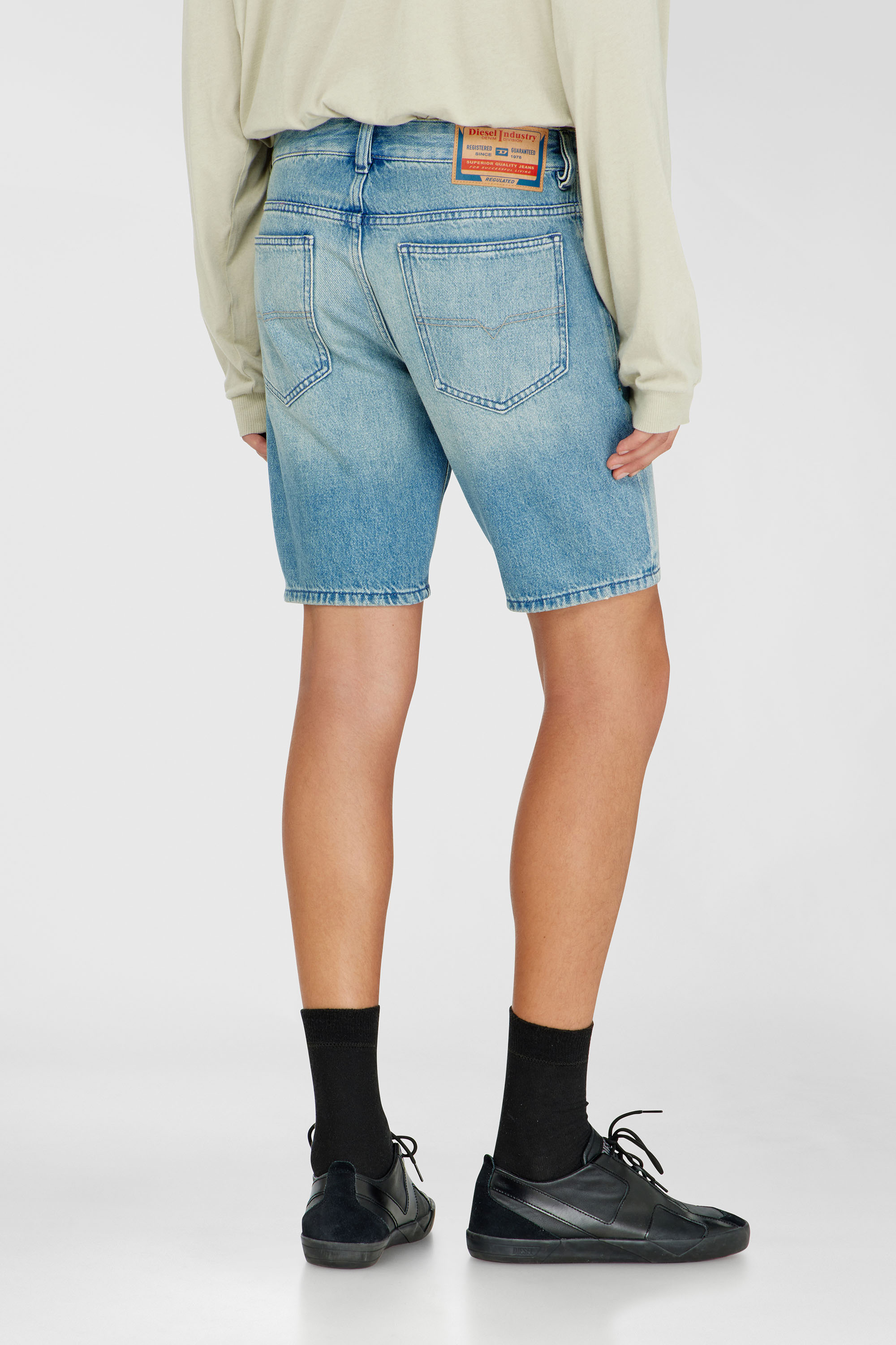 Diesel - D-FIN, Male's Slim denim shorts with organic cotton in Light Blue - 2