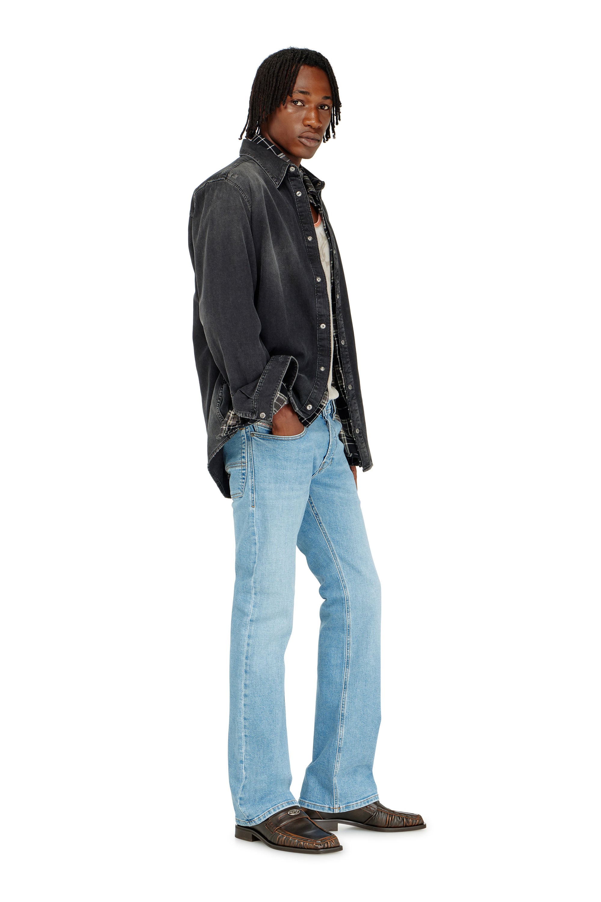 Diesel - Bootcut Jeans 2007 Zatiny 0HDBJ Homme, Bleu Clair - Image 2