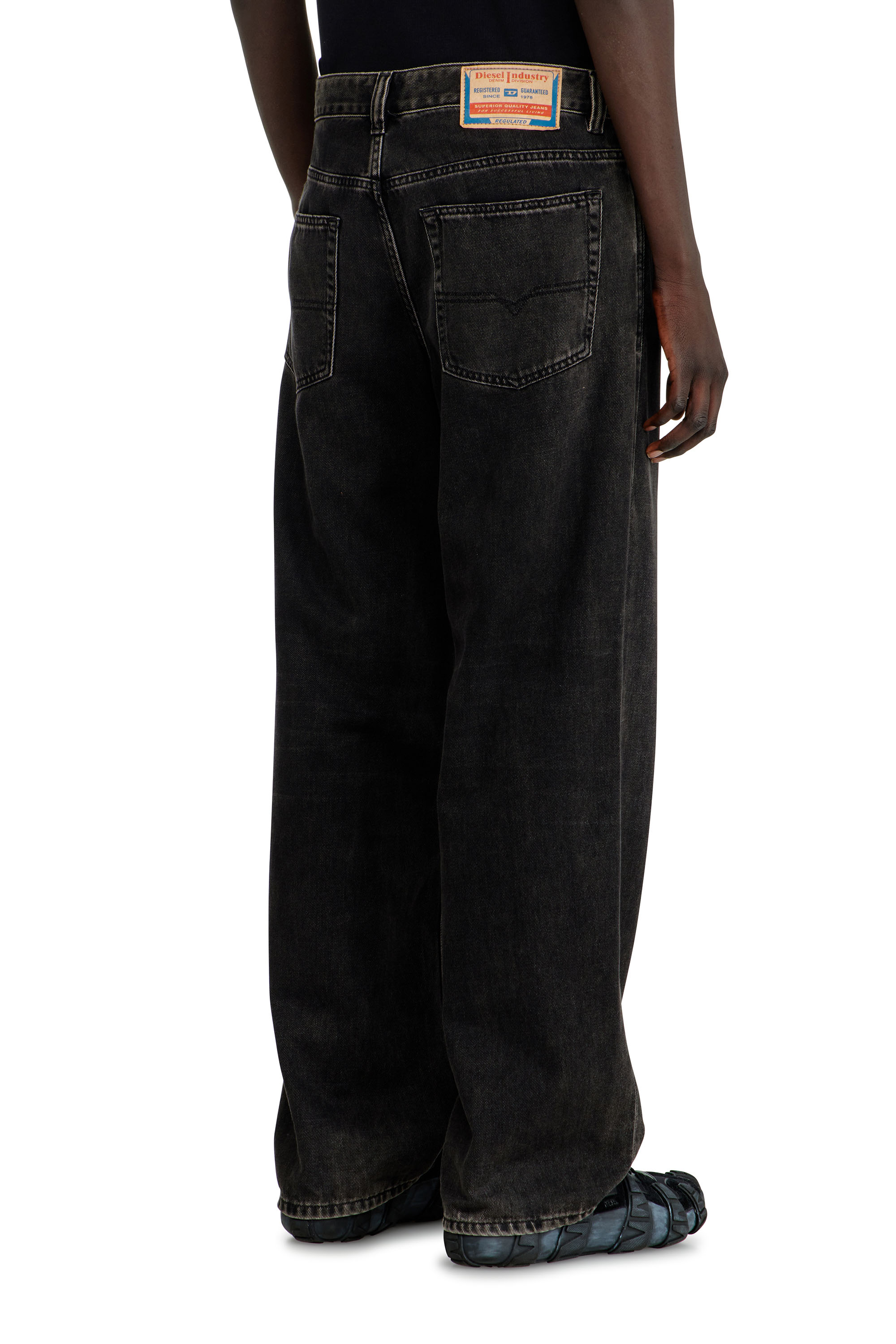 Men's Regular Jeans | Black/Dark grey | Diesel 2001 D-Macro