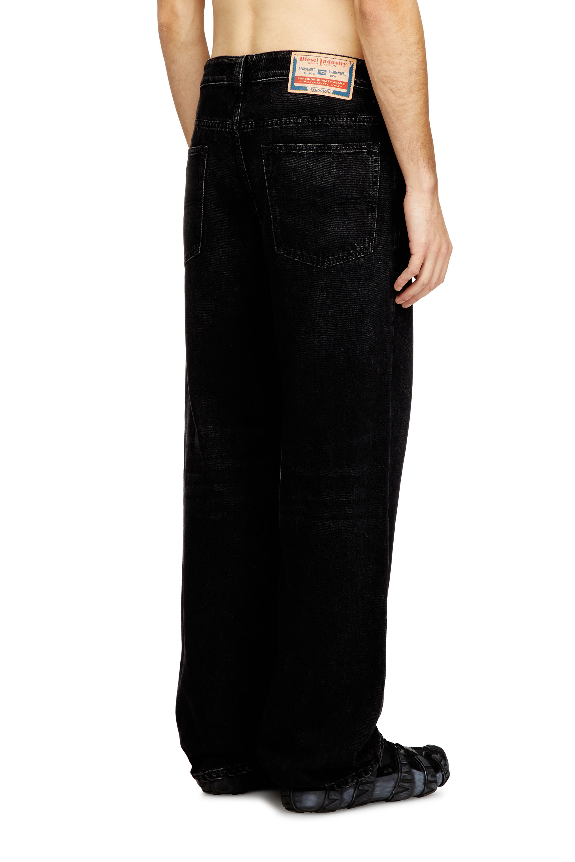 Diesel - Male's Relaxed Jeans 2001 D-Macro 09P09, Black/Dark Grey - 4