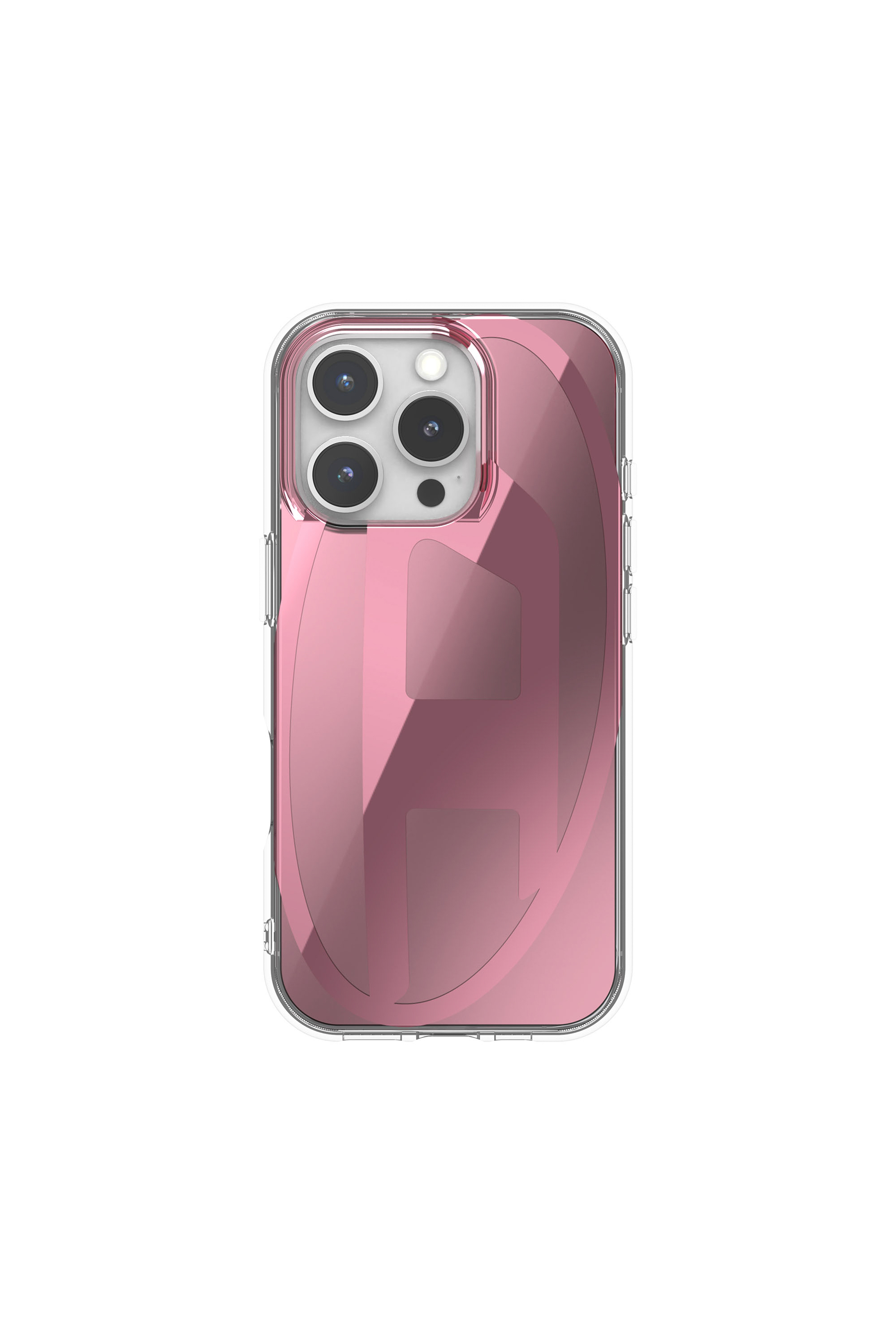 Women's Oval D Mirror Case for iP 16 Pro | Pink | Diesel