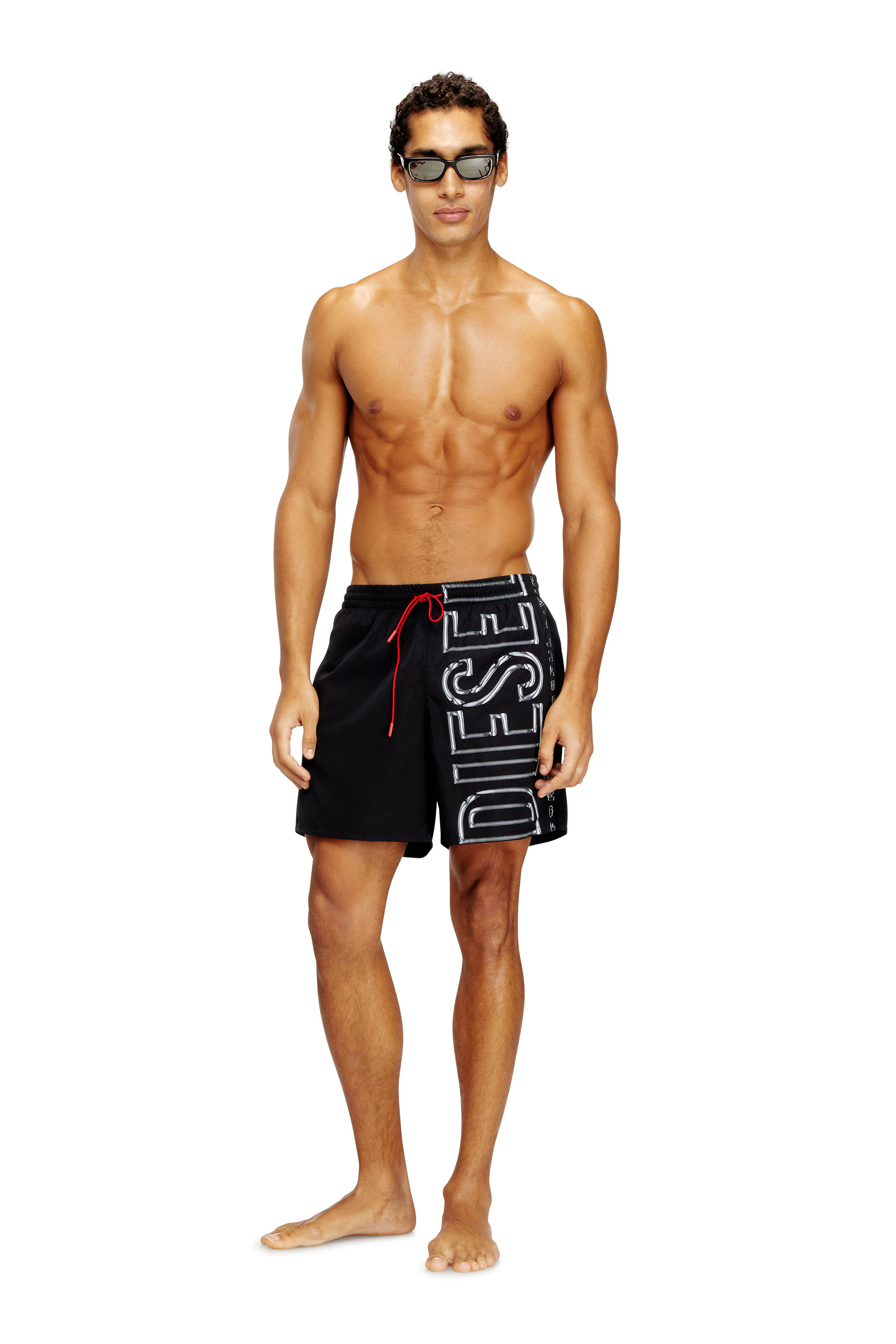 Diesel - SOCCER-41-D-CORE, Man's Swim shorts with oversized logo print in null - 1
