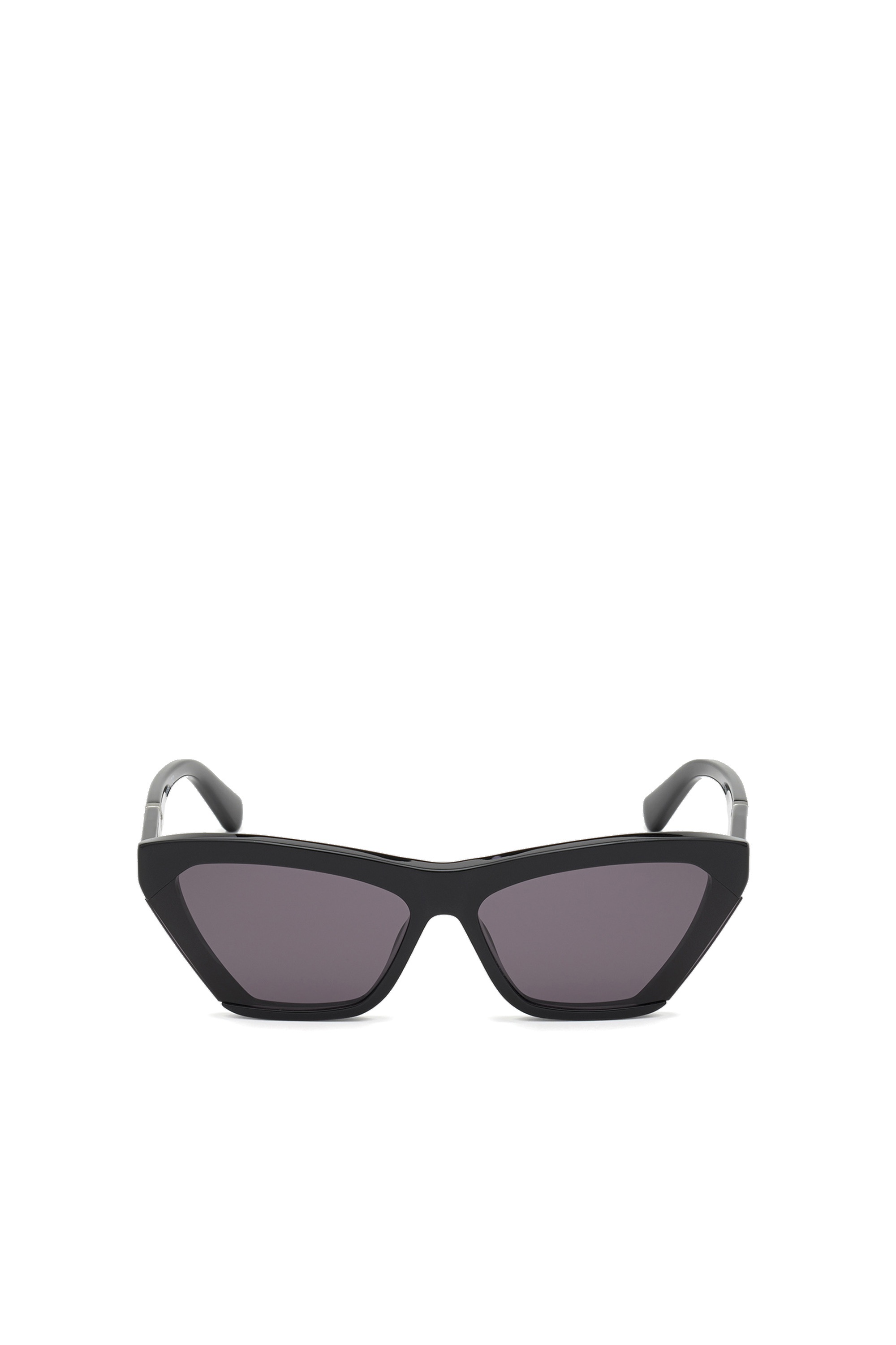 Diesel - DL0335, Woman's Cat-eye wraparound frame in acetate in Black - 1