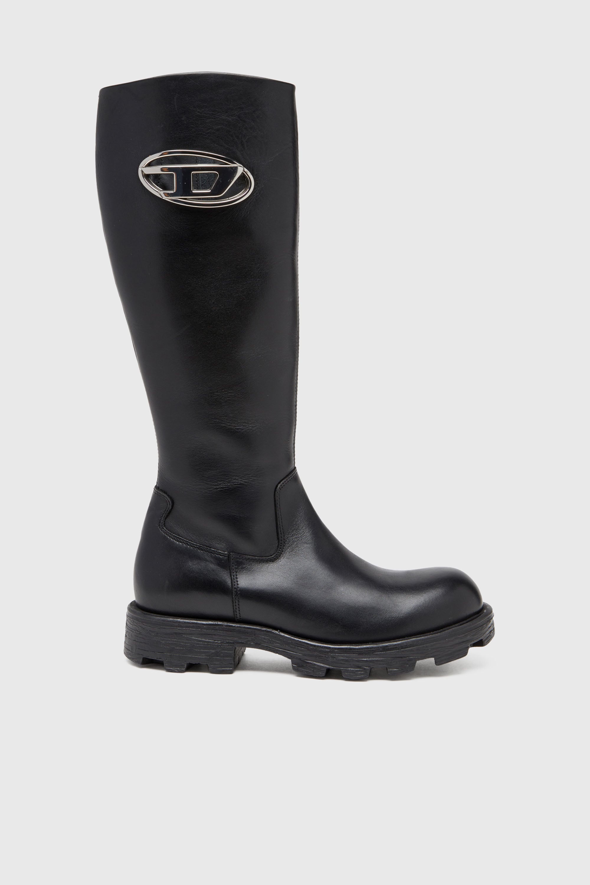 Diesel - D-HAMMER HB D W, D-Hammer-Botas hasta la rodilla de cuero Mujer in Negro - 1