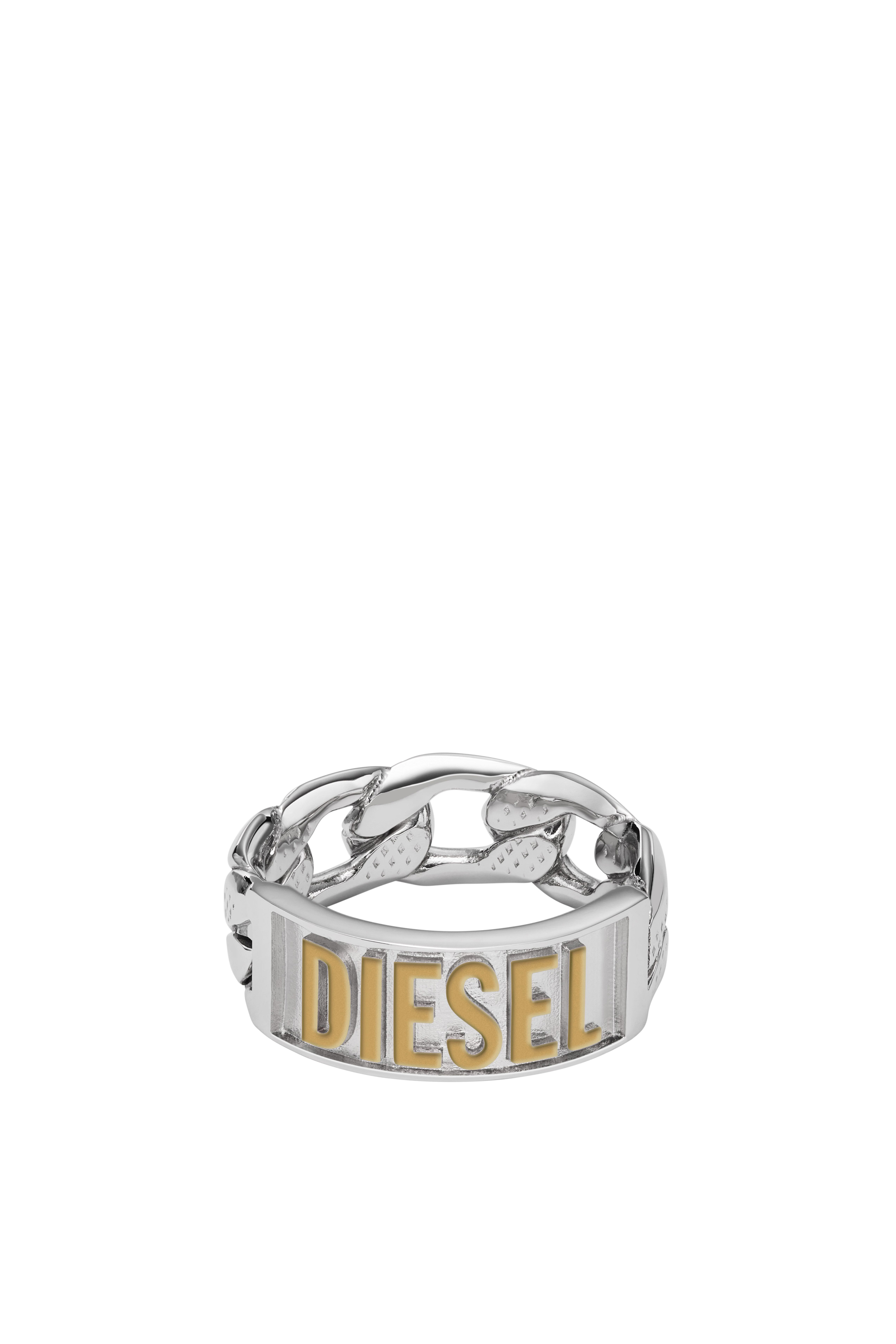 Diesel - DX1420, Anillo de banda de acero inoxidable en dos tonos Unisex in Plateado - 2