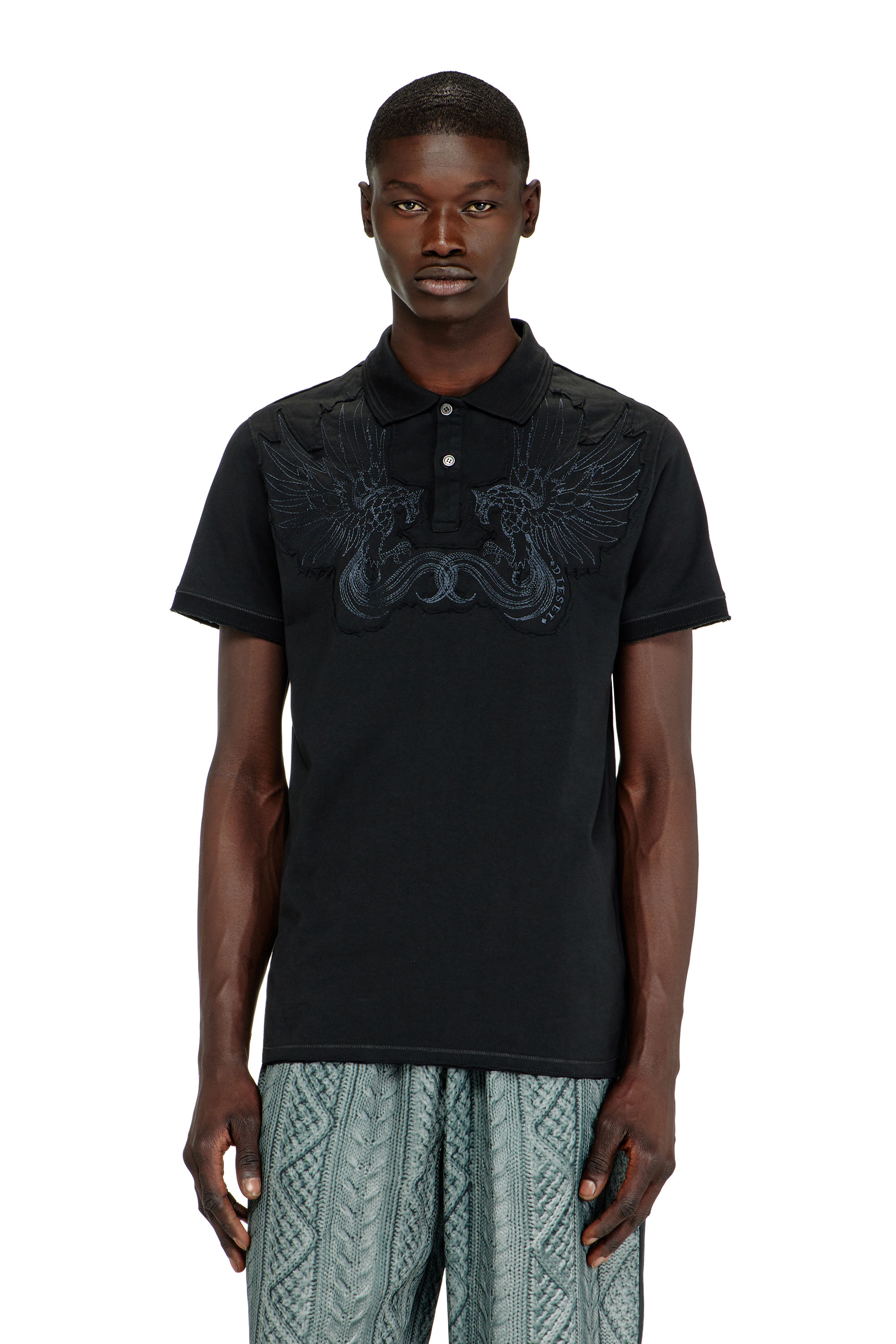 Diesel - T-PHEN, Polo de algod&oacute;n con parche bordado Hombre in ToBeDefined - 1