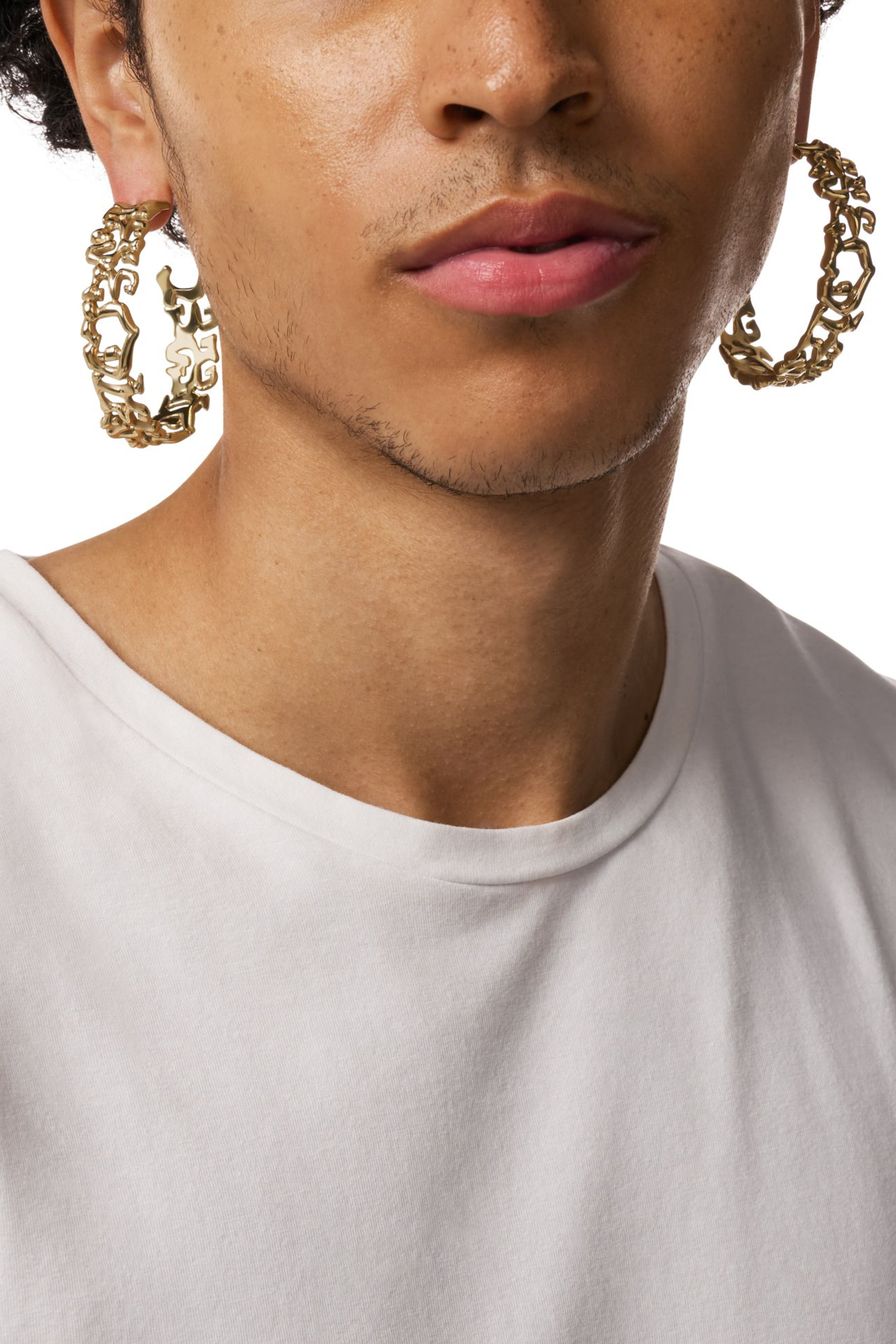 Diesel - DX1656710 JEWELLERY, Pendientes de aro de acero inoxidable Unisex in Dorado - 4