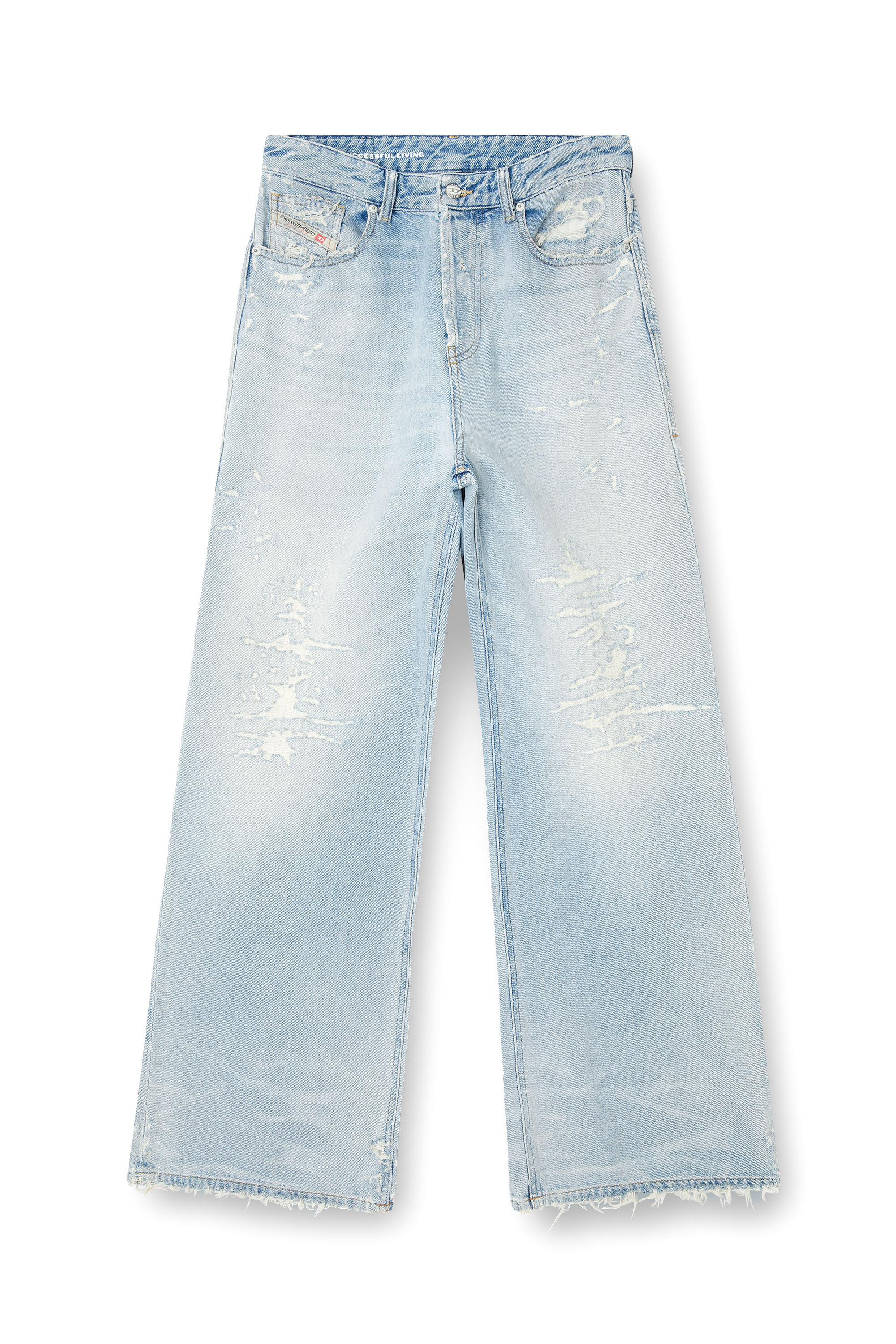 Relaxed Jeans 1996 D-Sire 09M53, Bleu Clair Diesel - Relaxed Jeans 1996 D-Sire 09M53 Femme, Bleu Clair - Image 2