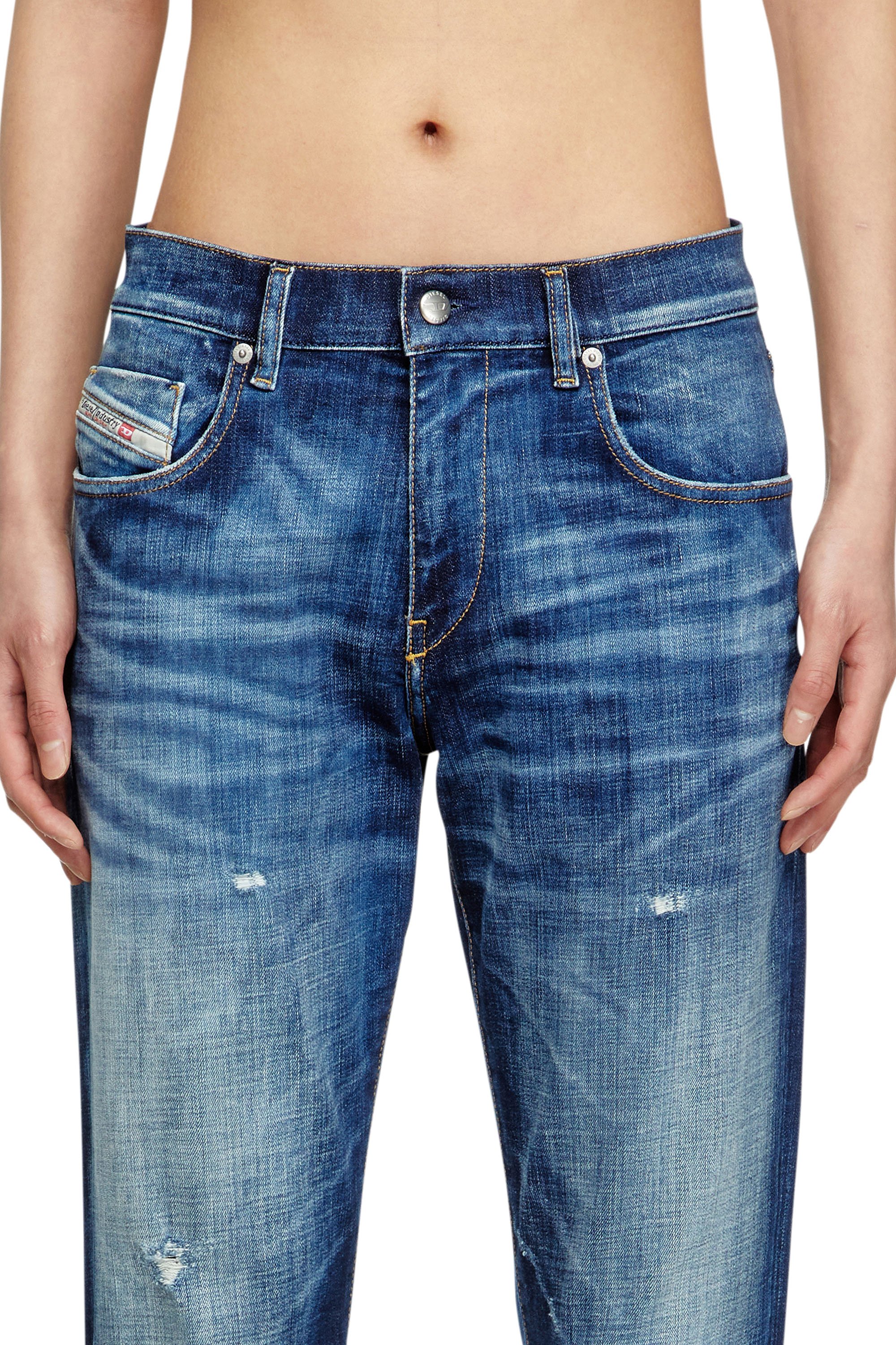 Slim Jeans 2019 D-Strukt 09M17, Dark Blue Diesel - Man's Slim Jeans 2019 D-Strukt 09M17, Dark Blue - 5