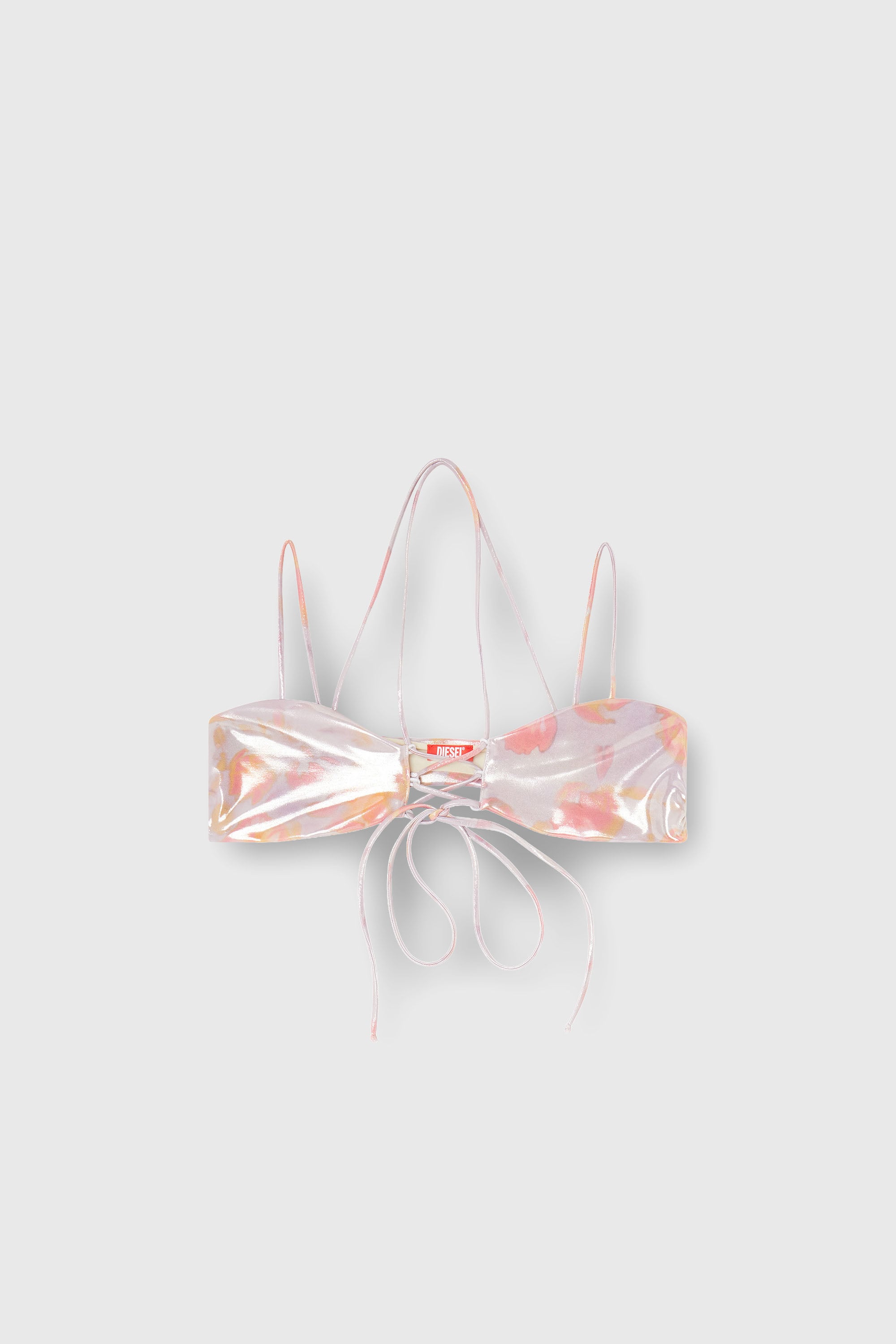 Diesel - NADINE-UTLT, Bikini de tiras met&aacute;licas con estampado floral Mujer in Morado - 4