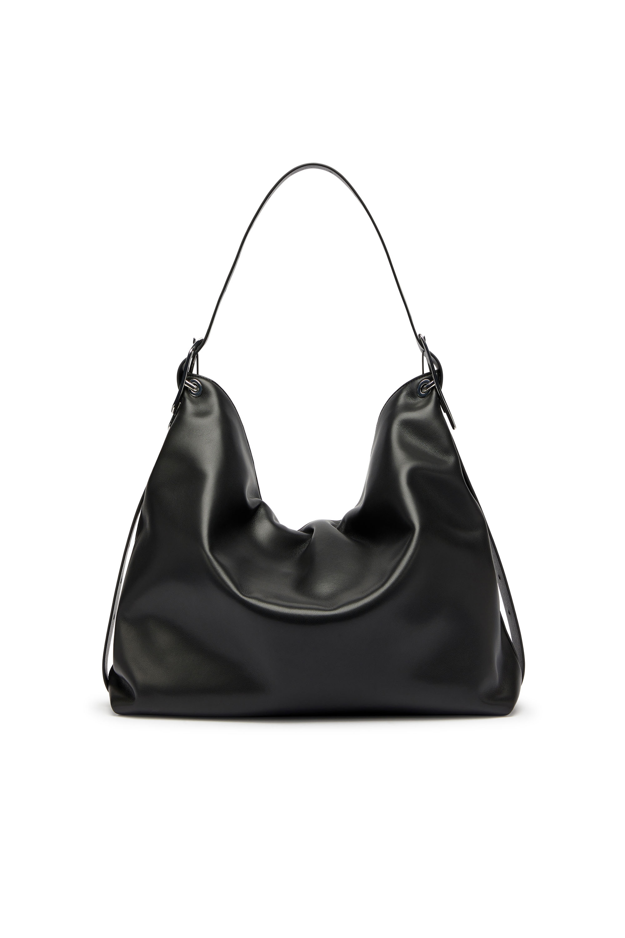Diesel - D-LINE HOBO, Female's D-Line-Leather hobo bag in Black - 4