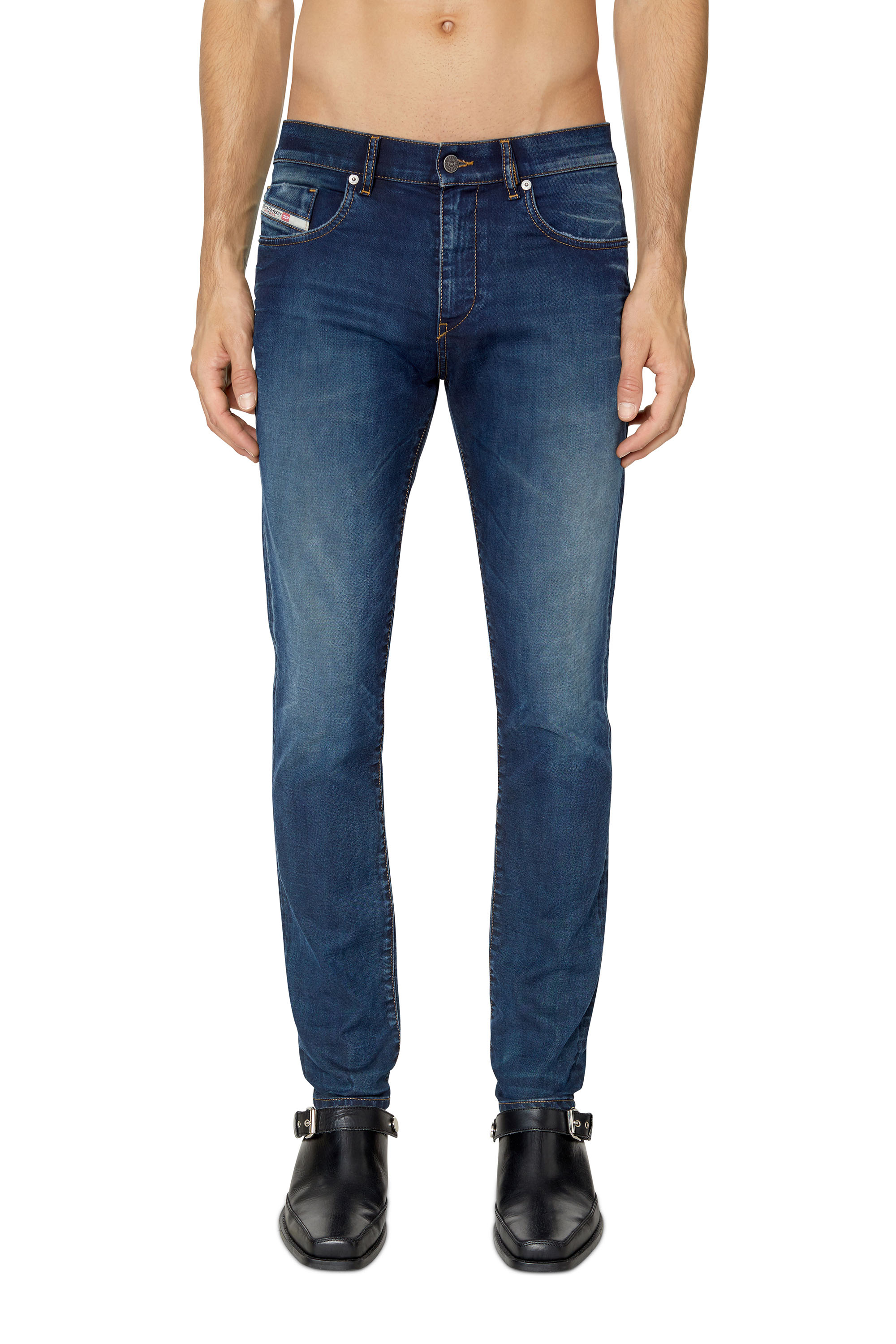 Diesel - Slim 2060 D-Strukt Joggjeans&reg; 068BC, Man's Slim 2060 D-Strukt Joggjeans&reg; in Dark Blue - 1