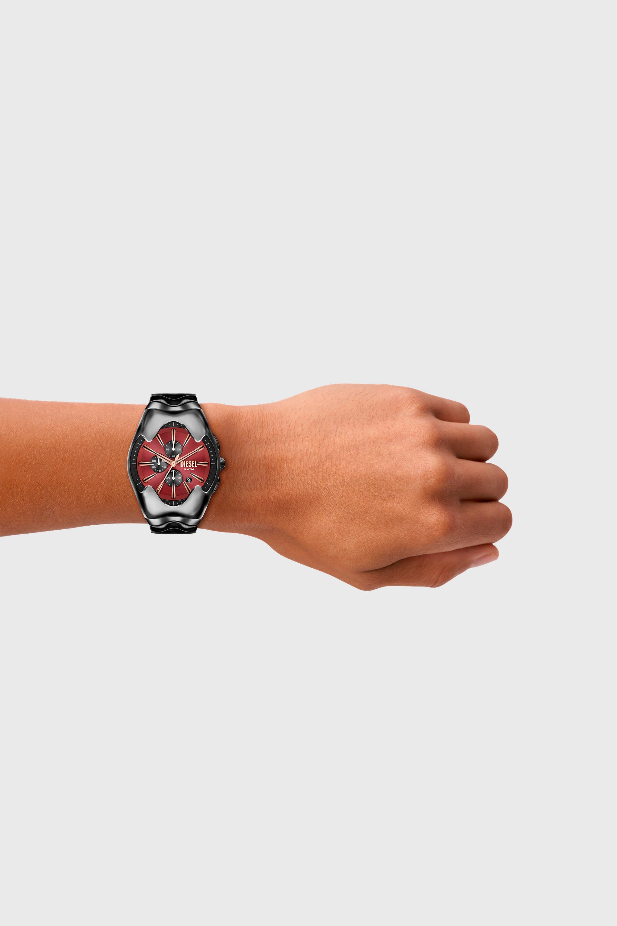 Diesel - DZ4713 WATCH, Male's Mercurial gunmetal stainless steel watch in Black - 5