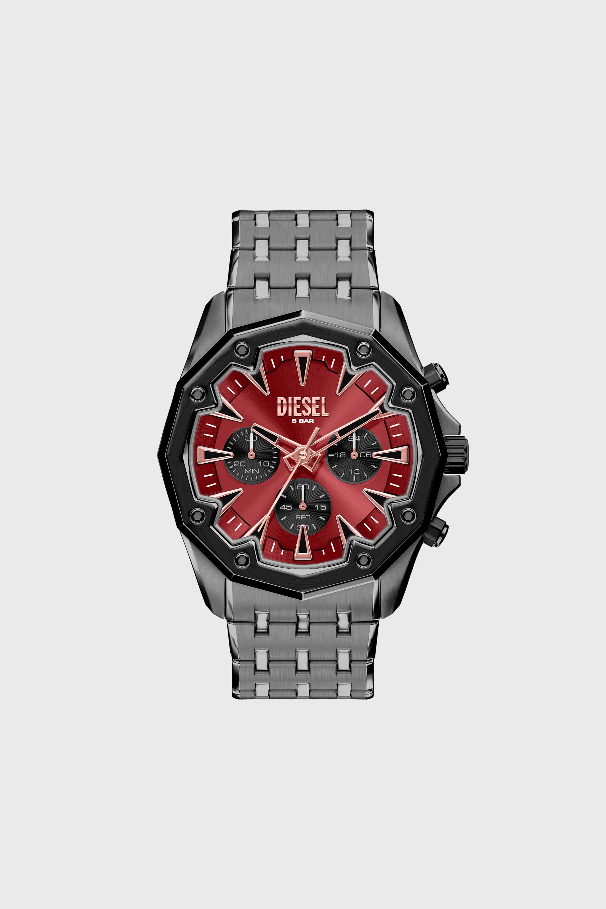 Diesel - DZ4715 WATCH, Reloj Stinger de acero inoxidable color gunmetal Hombre in Gris - 1